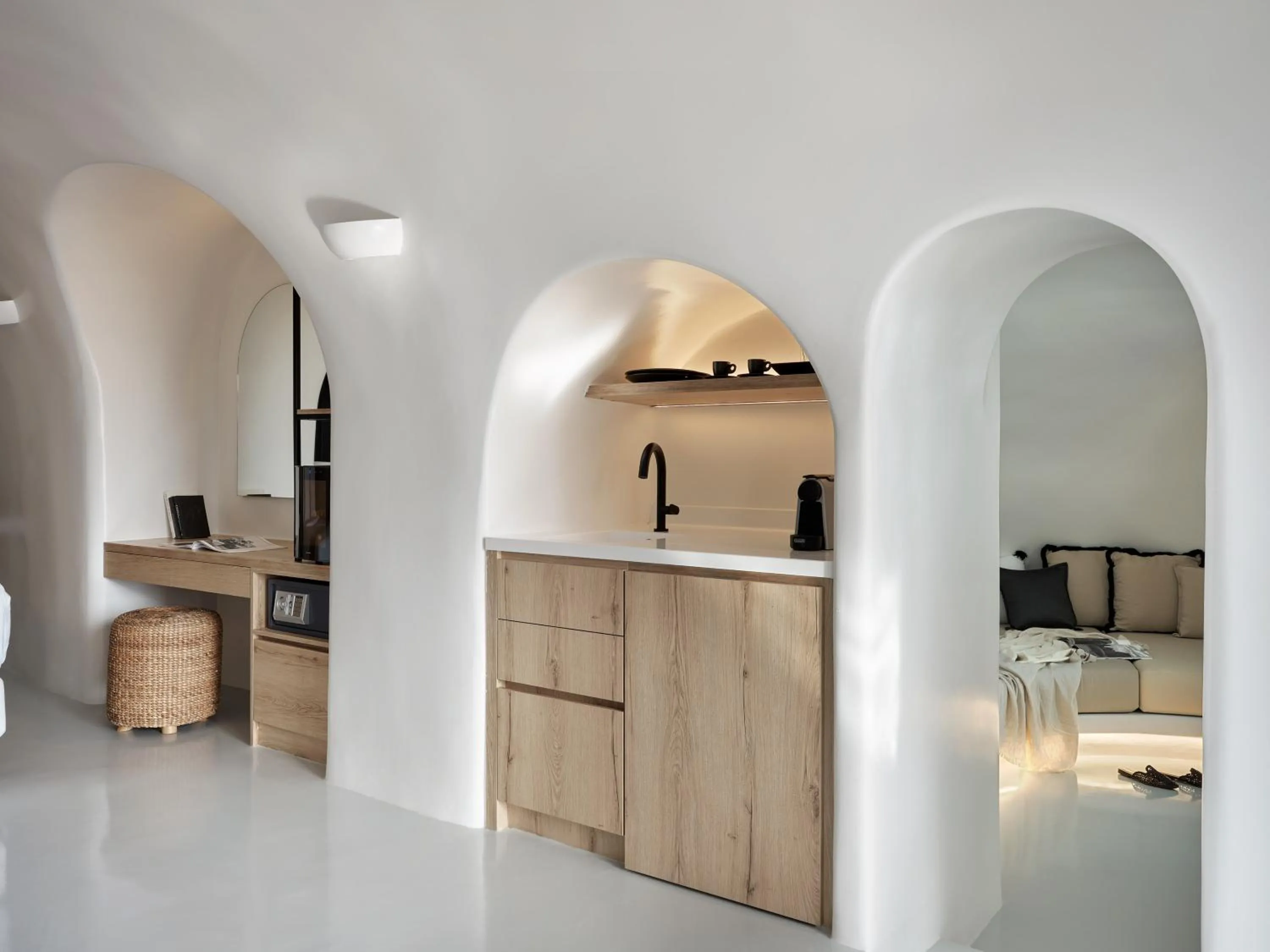 Kitchen or kitchenette in Olvos Luxury Suites