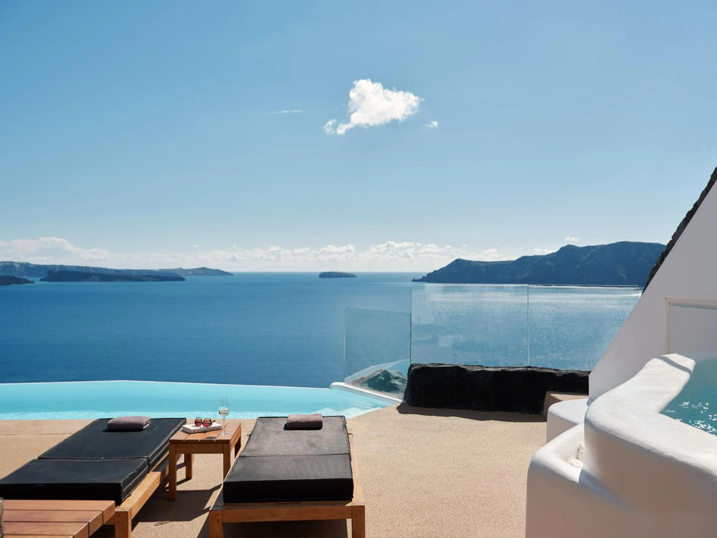 sunbed in Olvos Luxury Suites