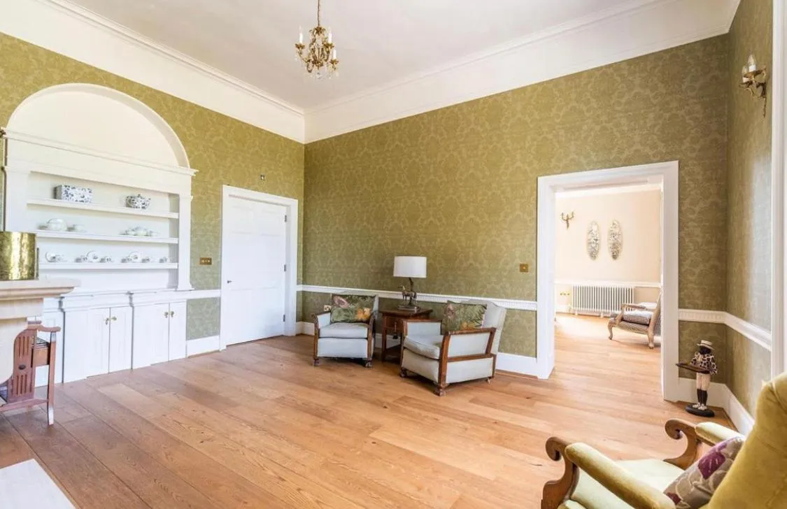 Living room in Reymerston Hall