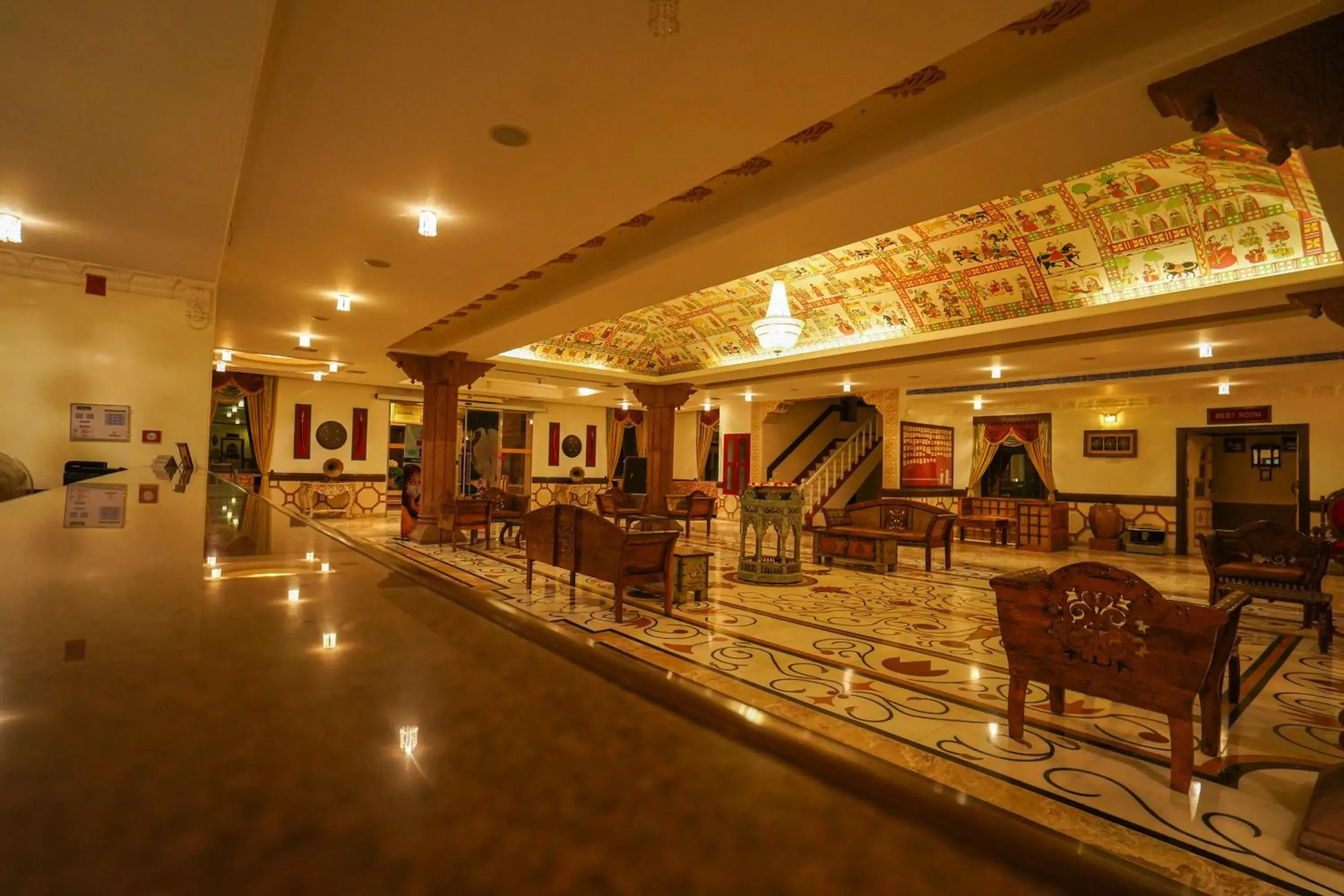 Lobby or reception in Marugarh Resort and Spa Lobby or reception in Marugarh Resort and Spa