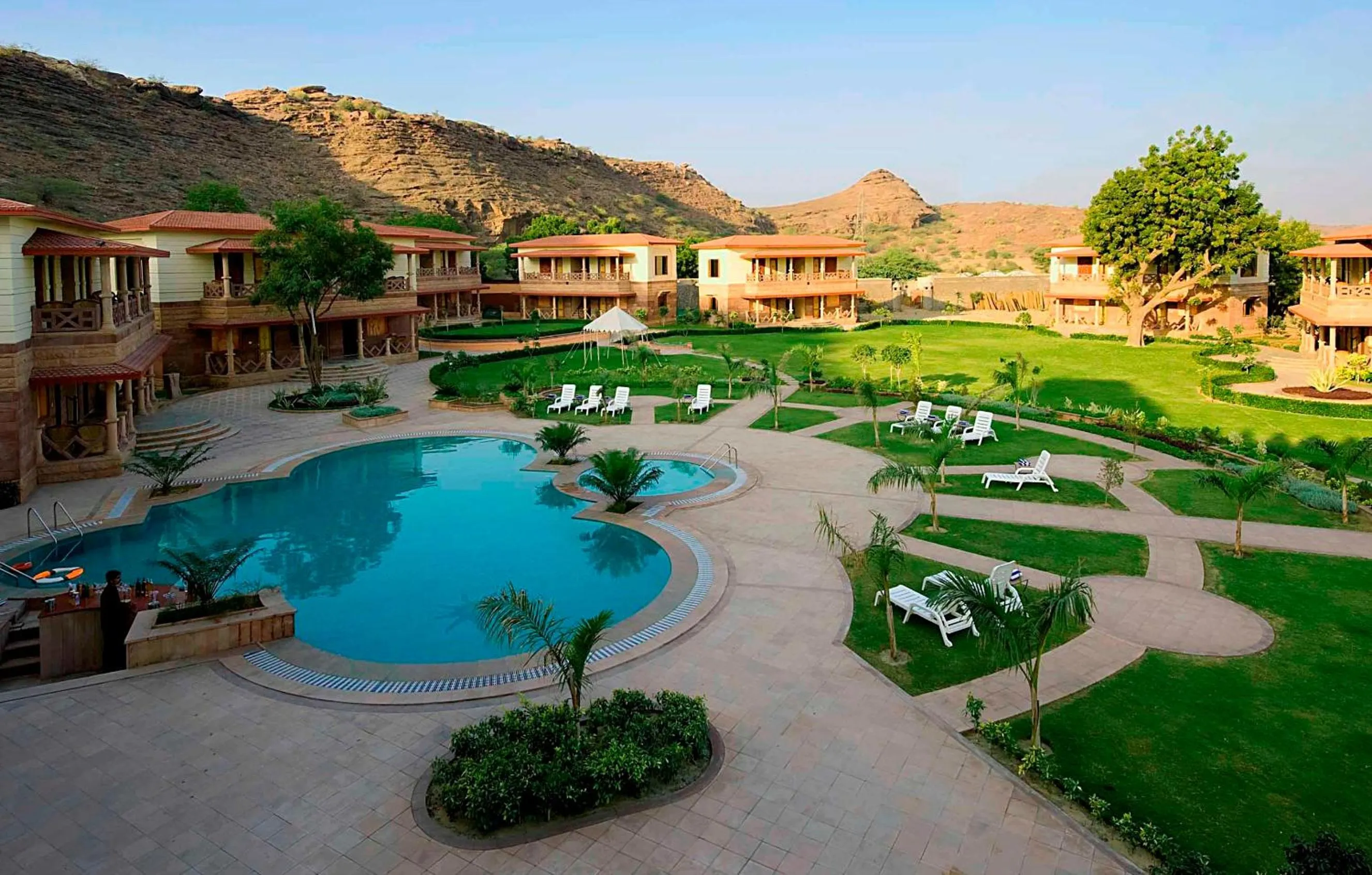 Swimming pool in Marugarh Resort and Spa