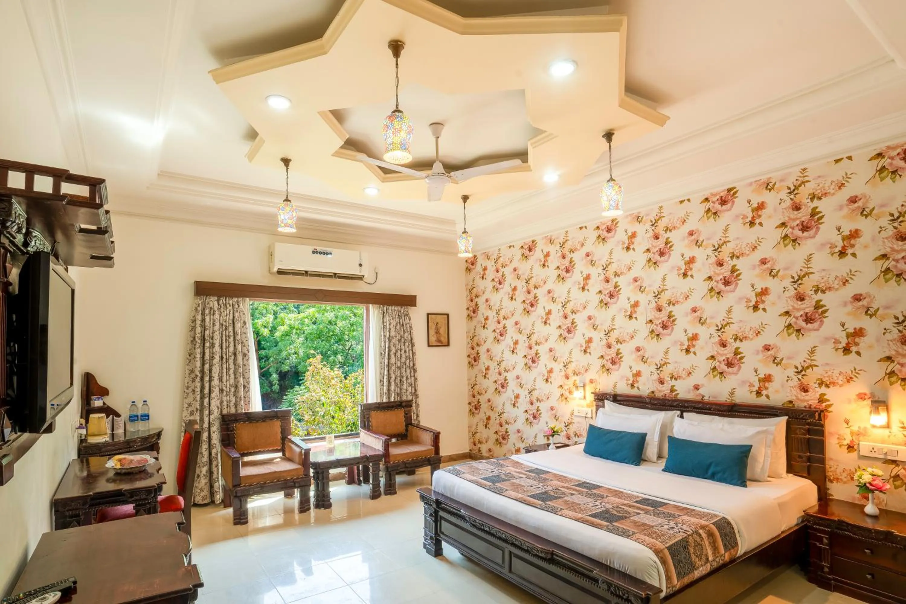 Photo of the whole room, Bed in Marugarh Resort and Spa