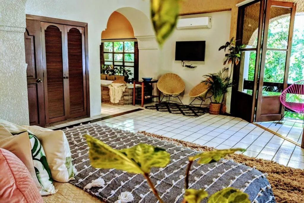 Bedroom in Steps to Ocean Huge Beach Villa Private Pool in Exclusive Fase 1 Playacar