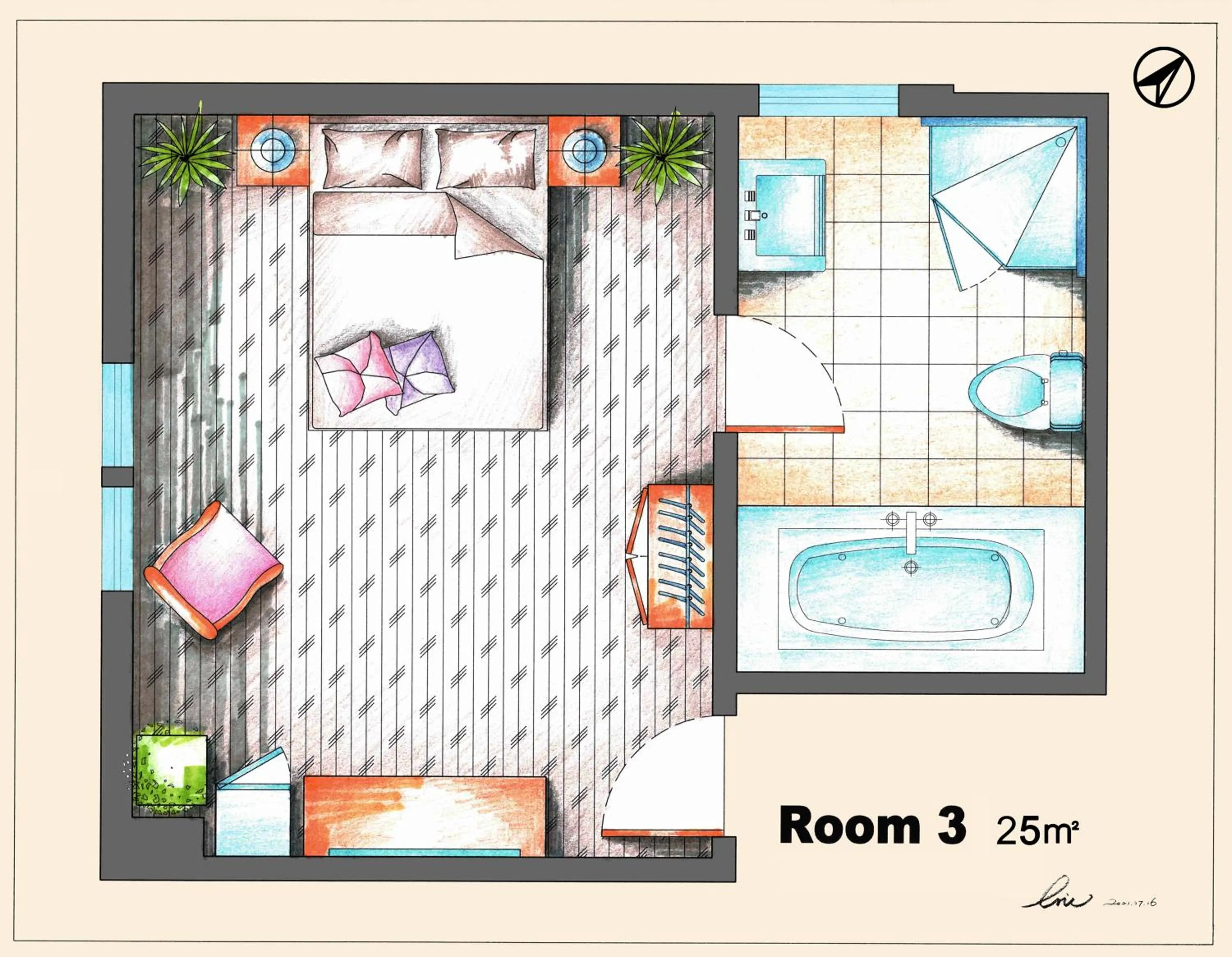 Floor plan in No 1 Grafton Inn