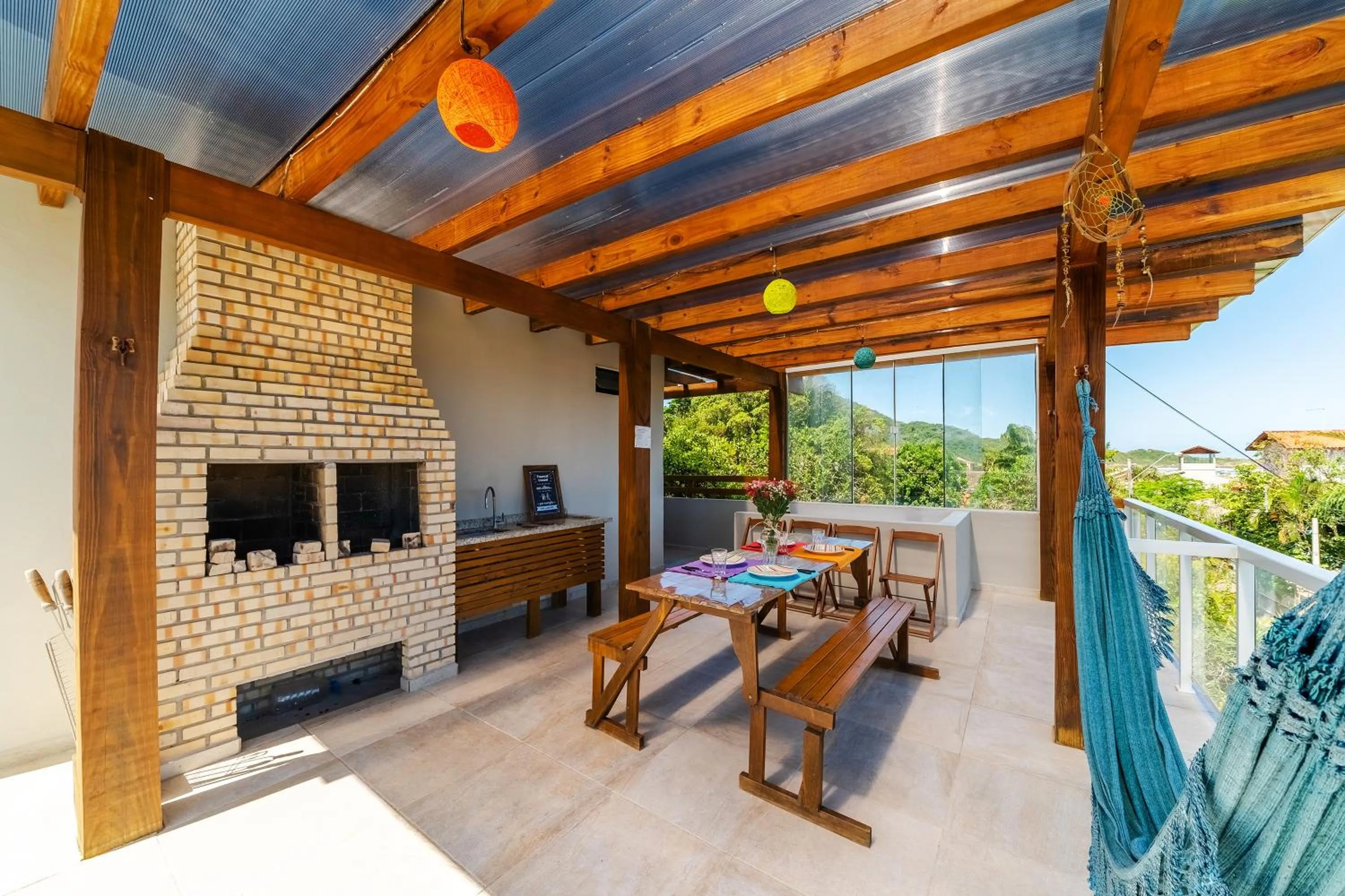 BBQ facilities in Pousada Madre Guarda