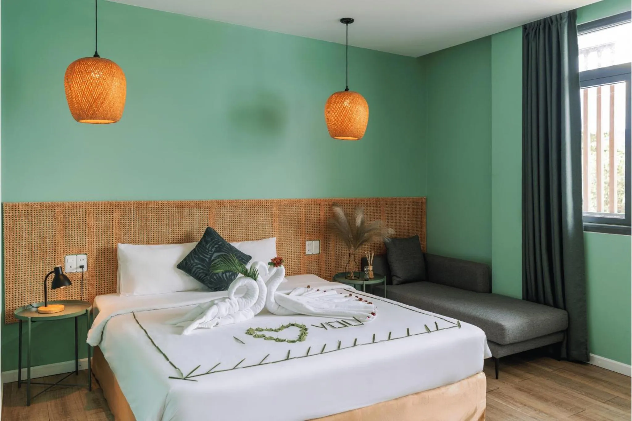 Bed in Leaf Hotel Phu Quoc