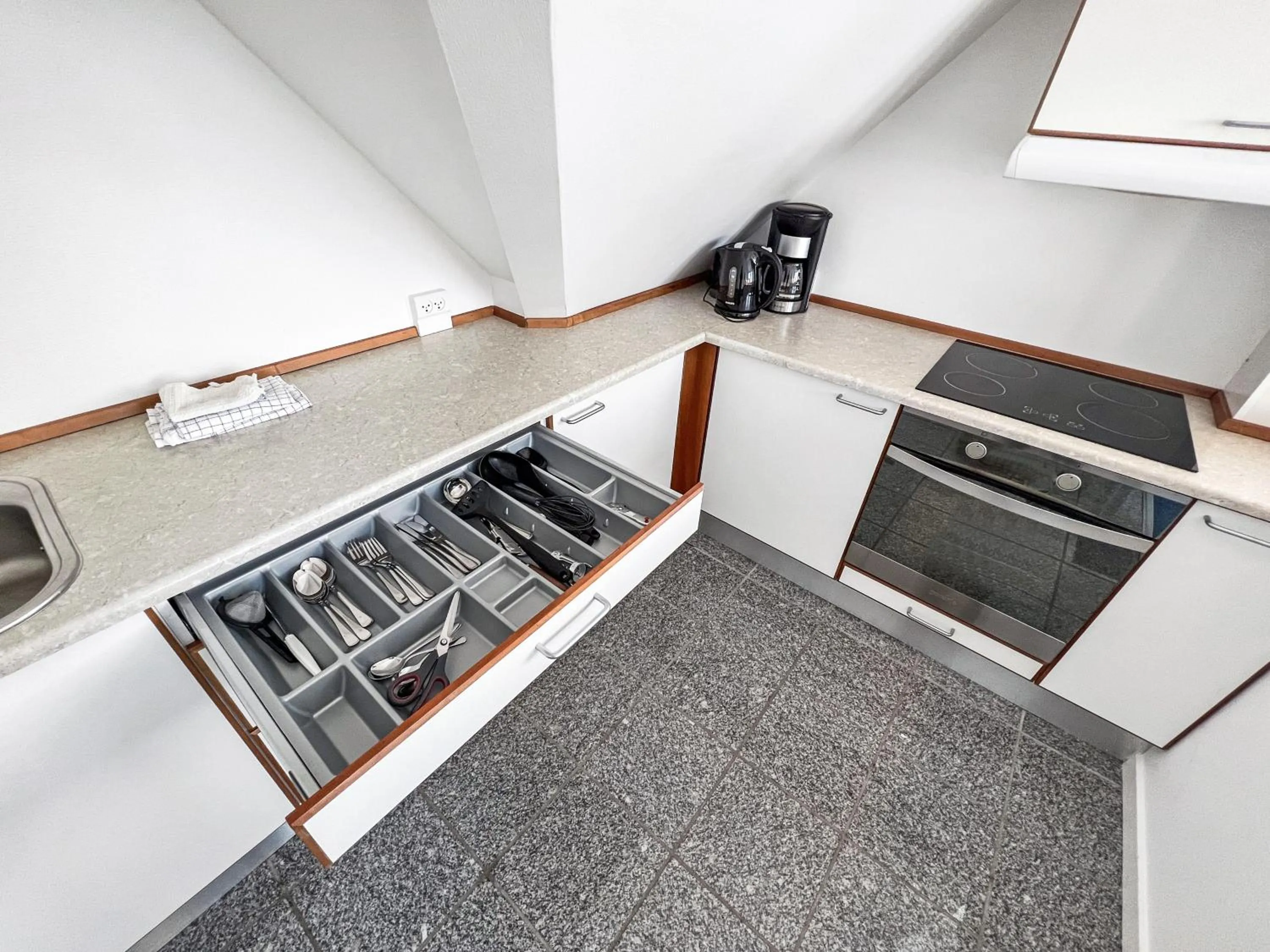 Kitchen or kitchenette in Hotel Nordbo