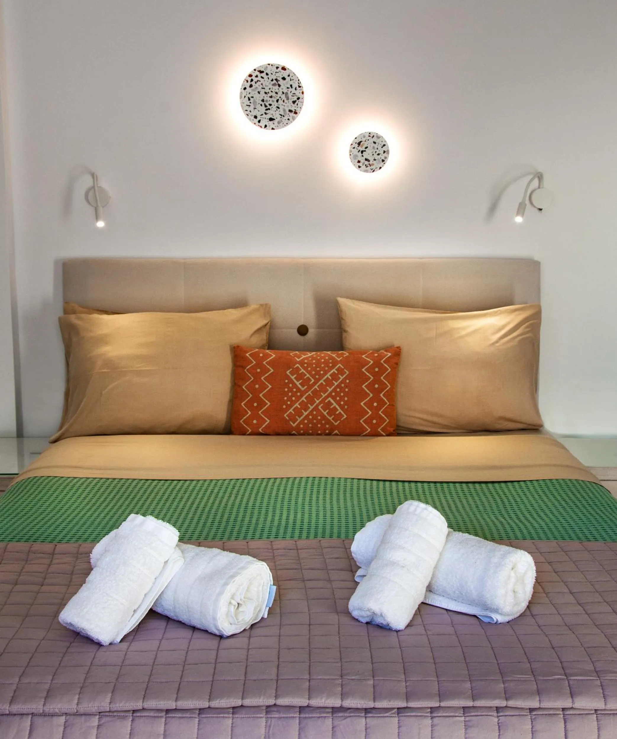 Bed in Aegean Blue Suites