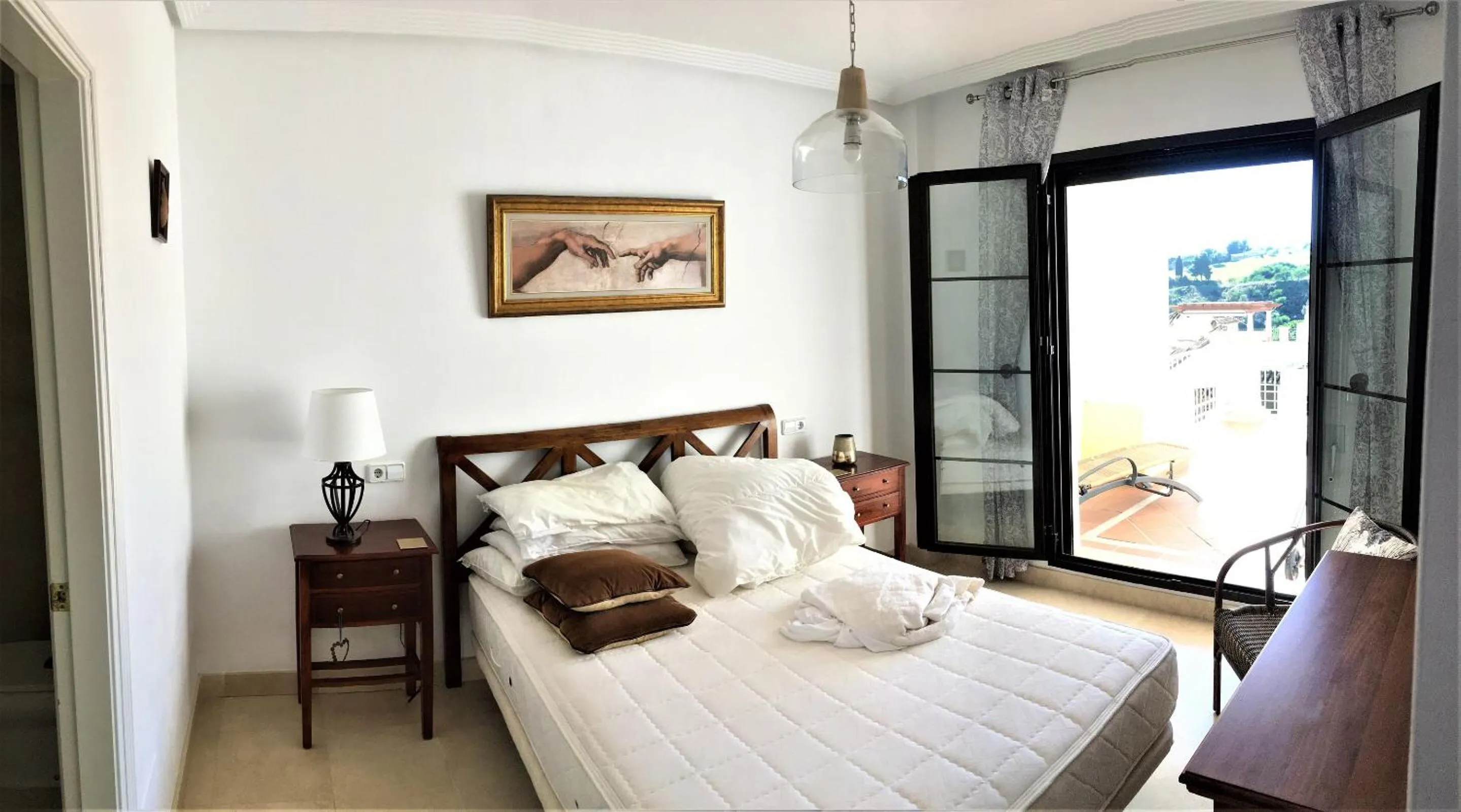 Bedroom, Bed in Superior 3BR GolfLA Apartment Minutes from Puerto Banus & Marbella
