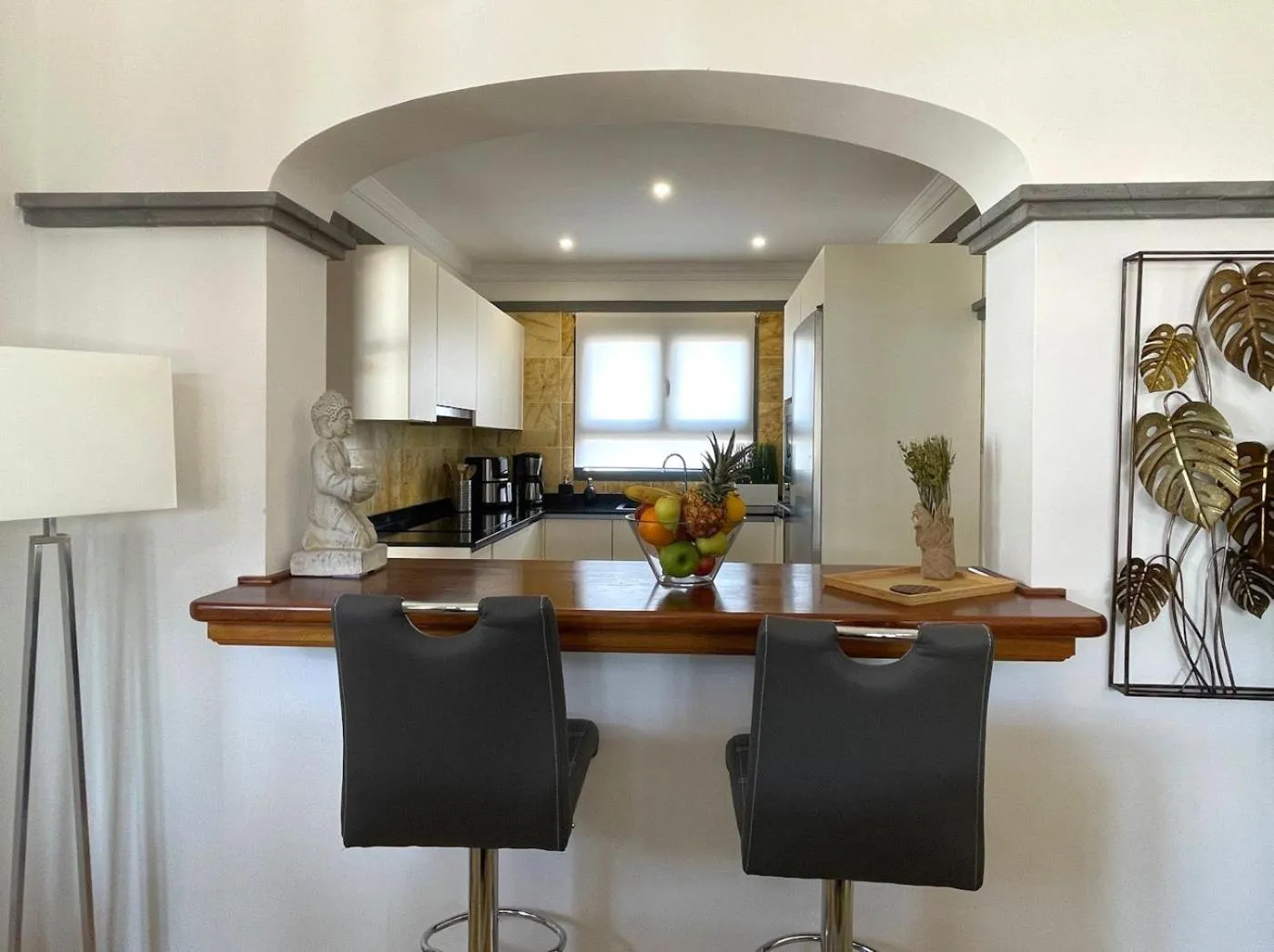 Kitchen or kitchenette in Villa Casa Karoline with a sunny terrace, heated pool, comfort and privacy in a quiet neighborhood