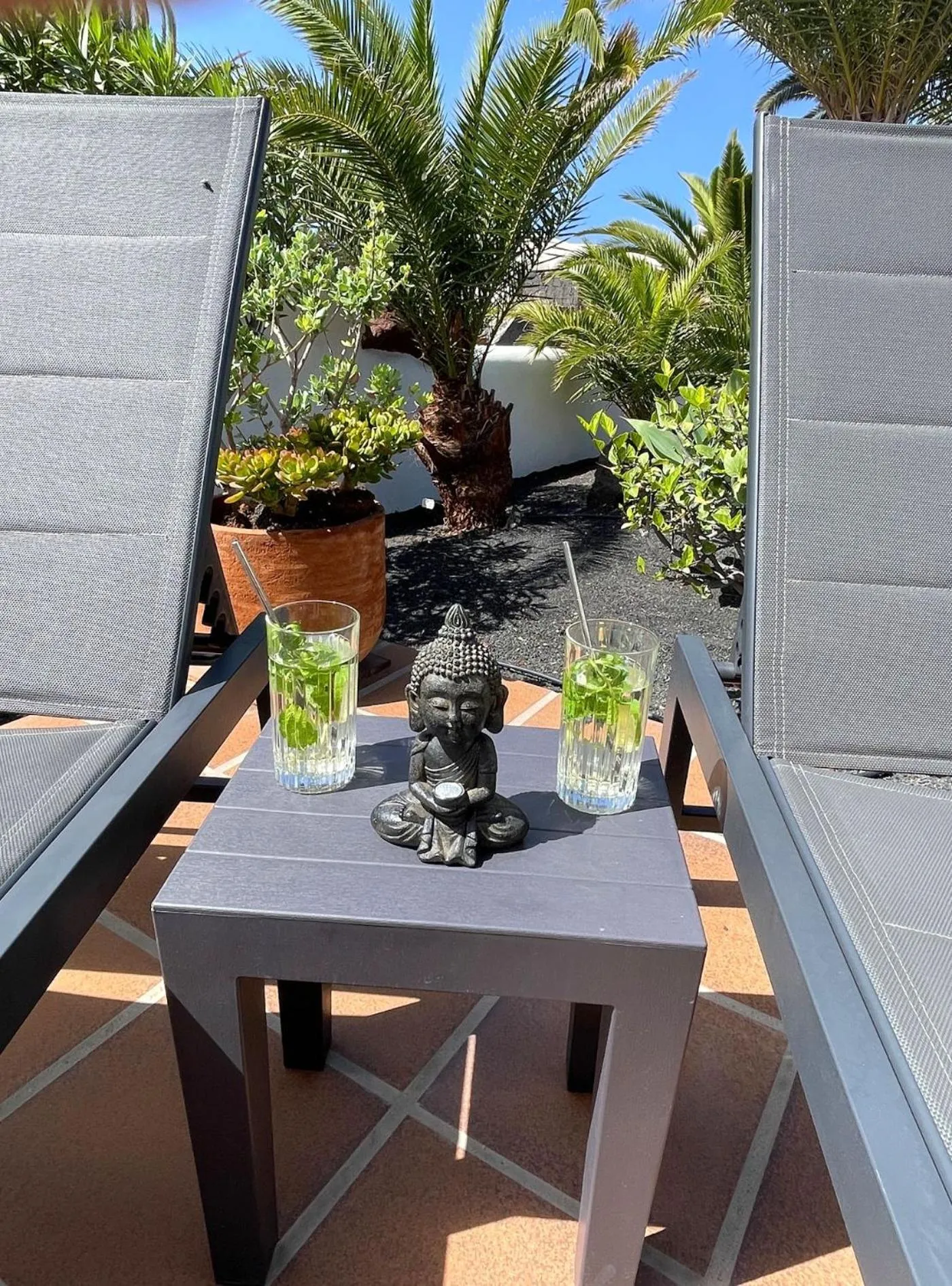 Balcony/Terrace in Villa Casa Karoline with a sunny terrace, heated pool, comfort and privacy in a quiet neighborhood