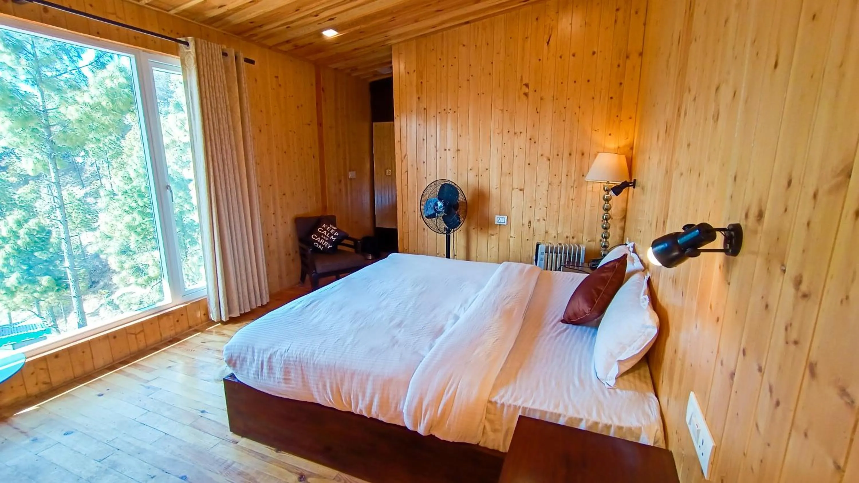 View (from property/room), Bed in THEHIMALAYANLIVING WHISTLING PINES