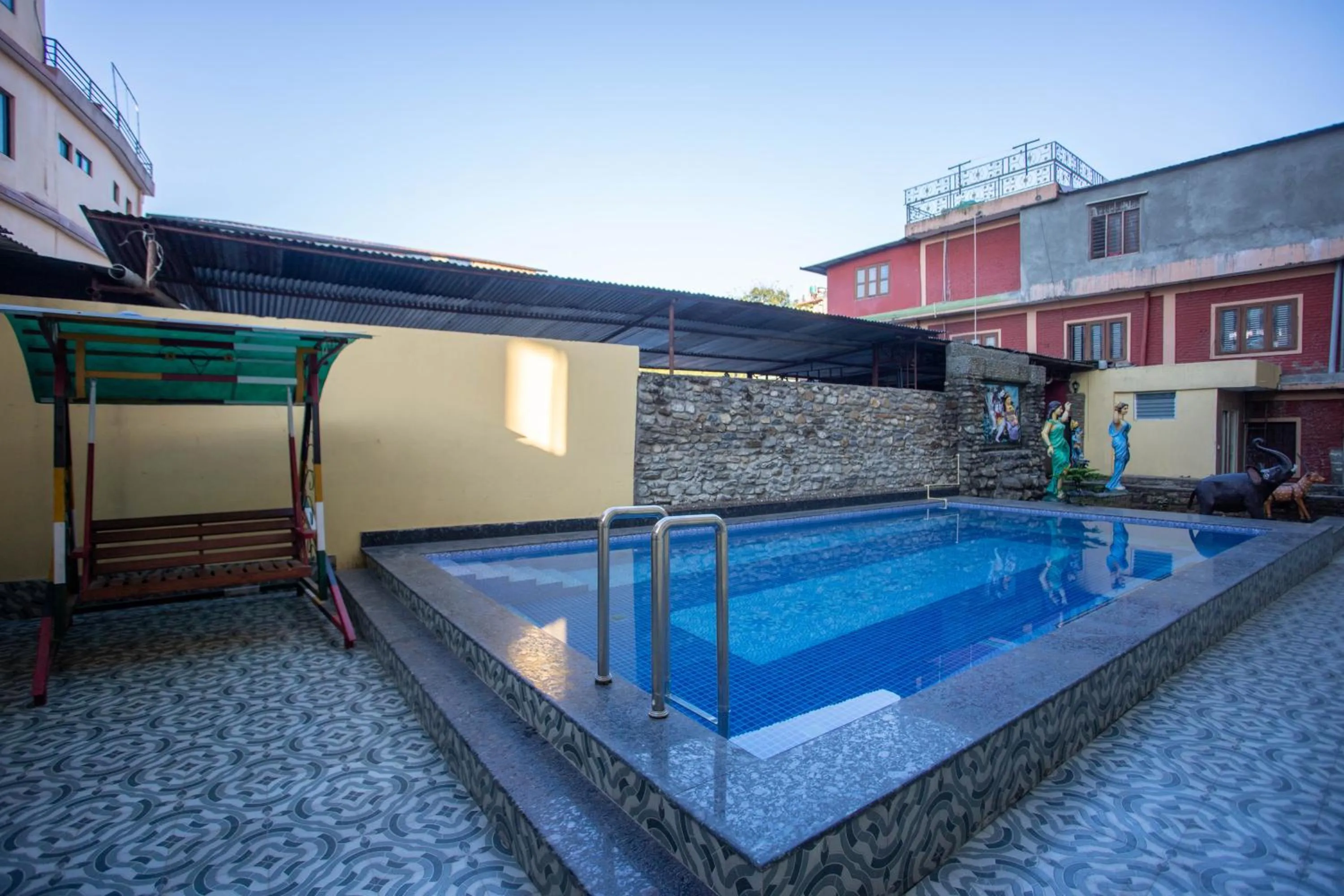Swimming pool in Hotel Mahadev Inn Pokhara