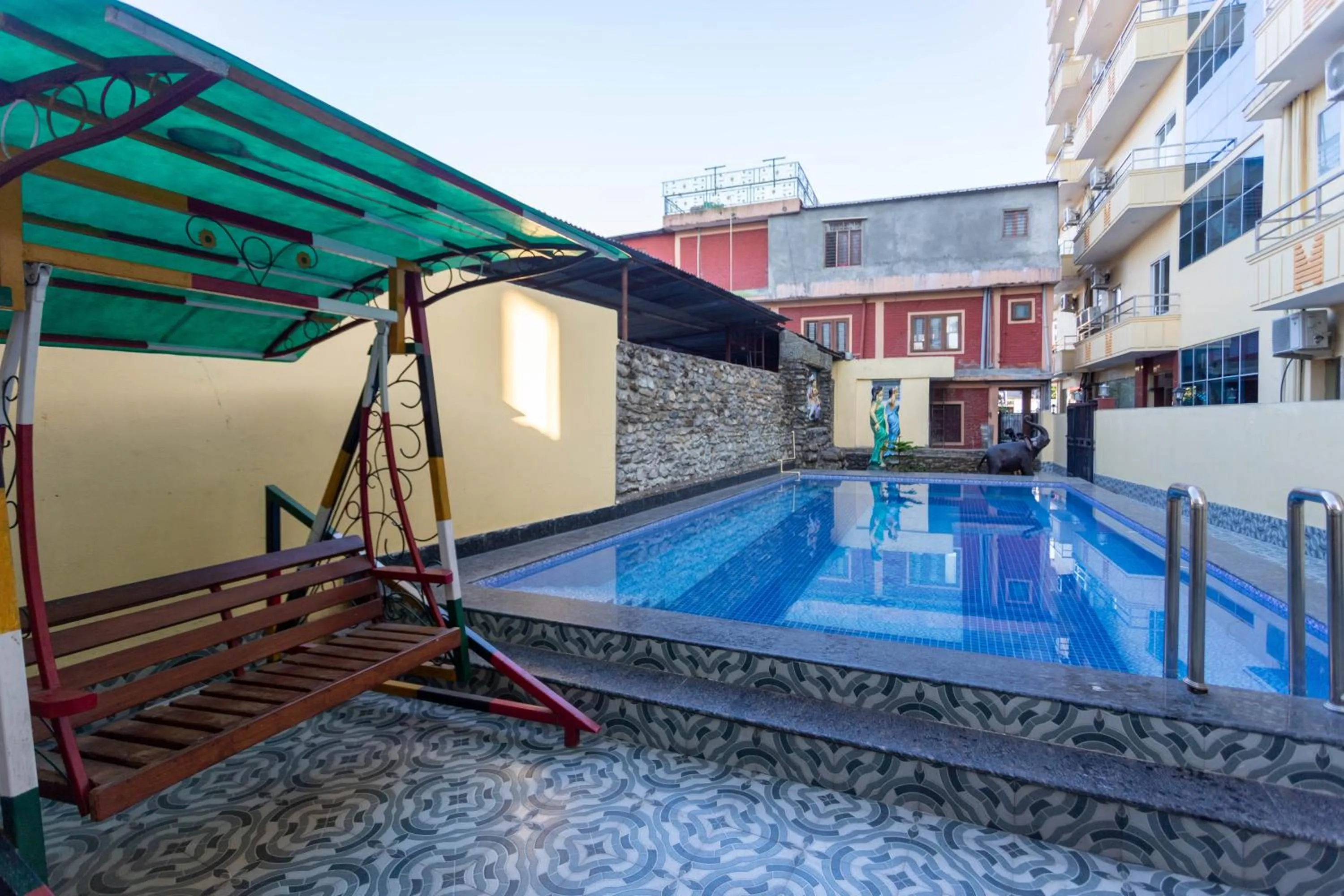 Swimming pool in Hotel Mahadev Inn Pokhara