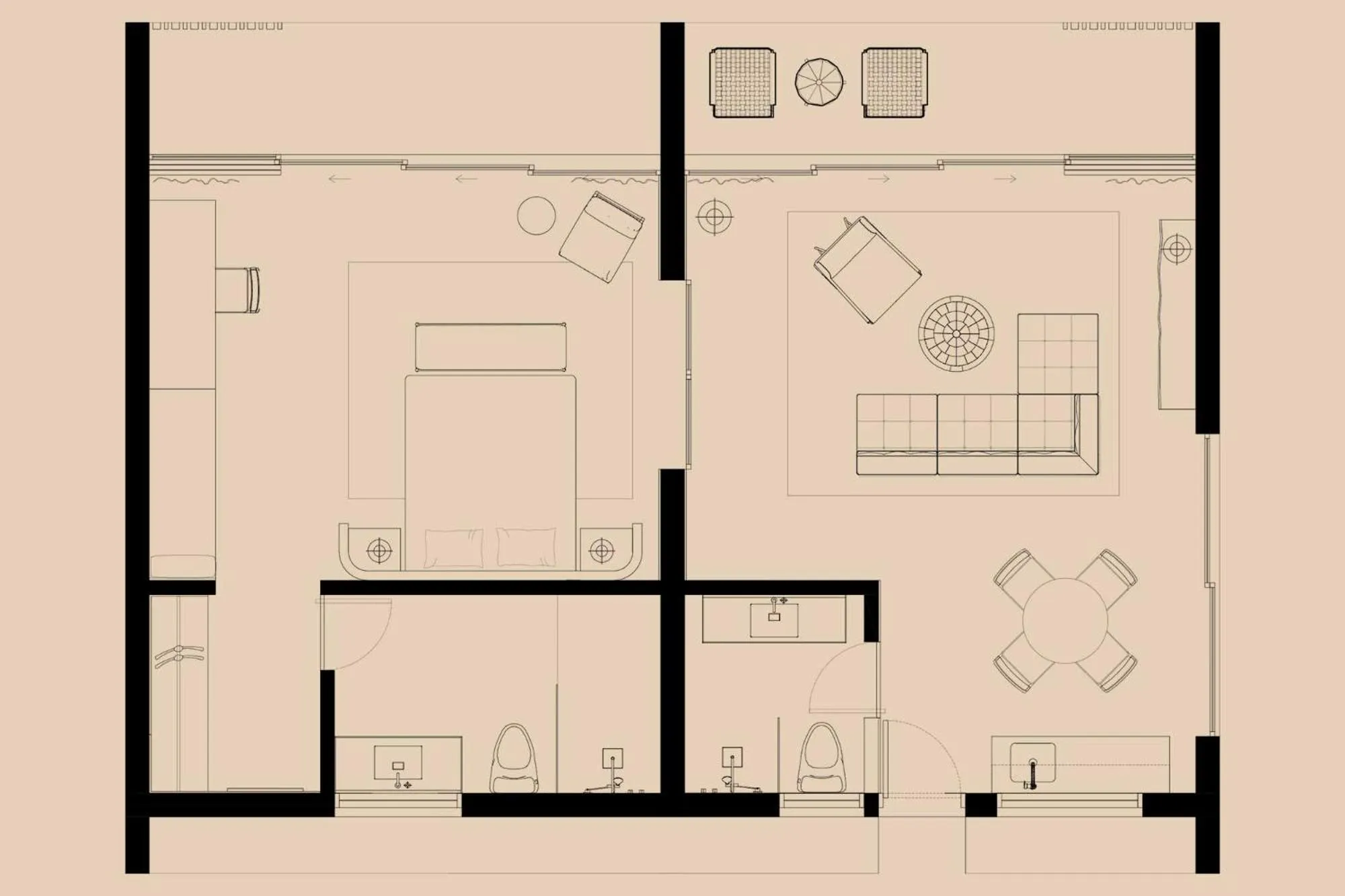 Floor plan in Sea Sea Hotel