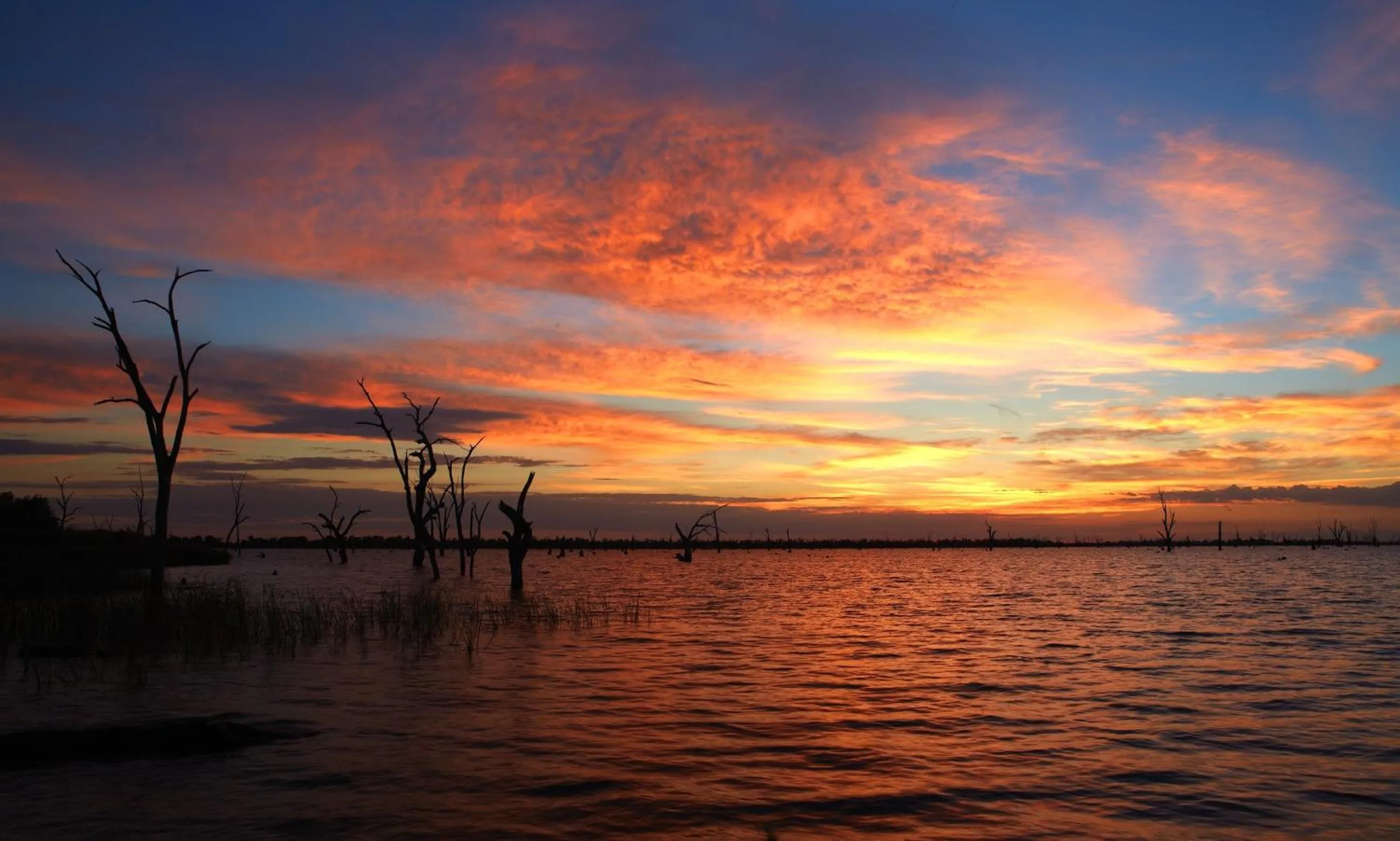 Sunset in NRMA Yarrawonga Mulwala Holiday Park