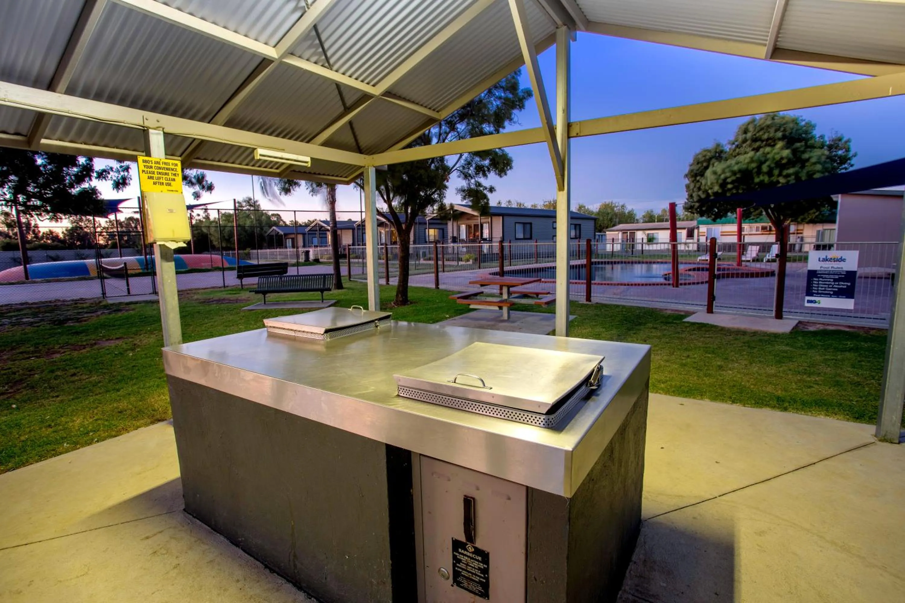 BBQ facilities in NRMA Yarrawonga Mulwala Holiday Park