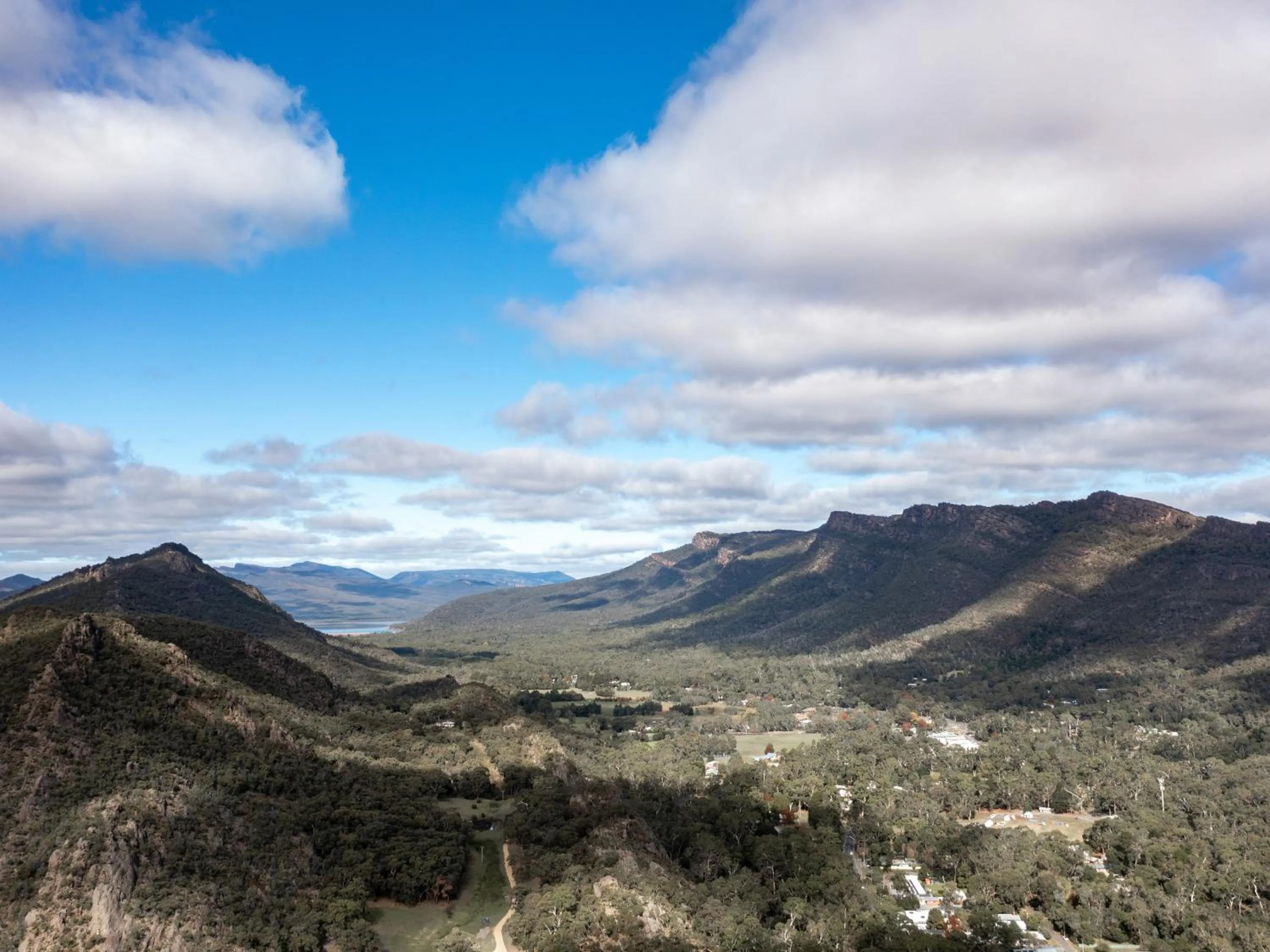 Bird's eye view in NRMA Halls Gap Holiday Park