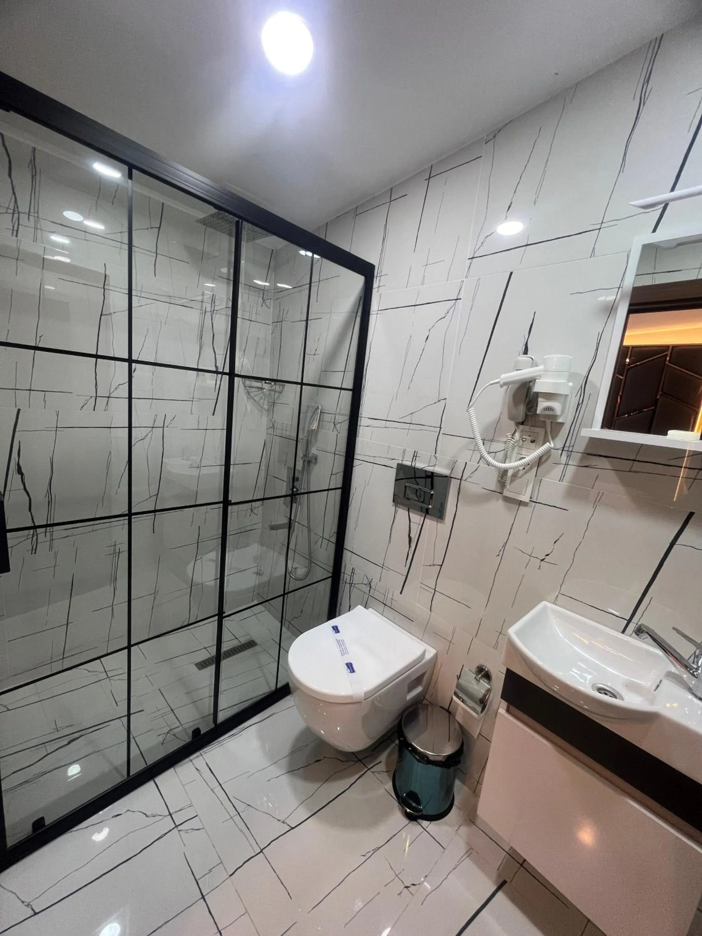 Shower in Crowned Hotel