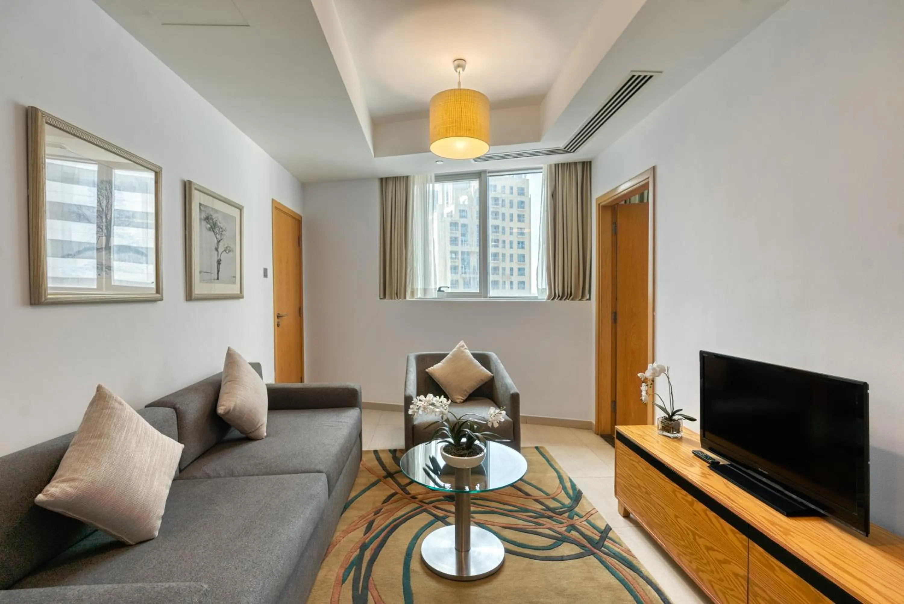 Living room in Grand Heights Dubai Hotel Apartments