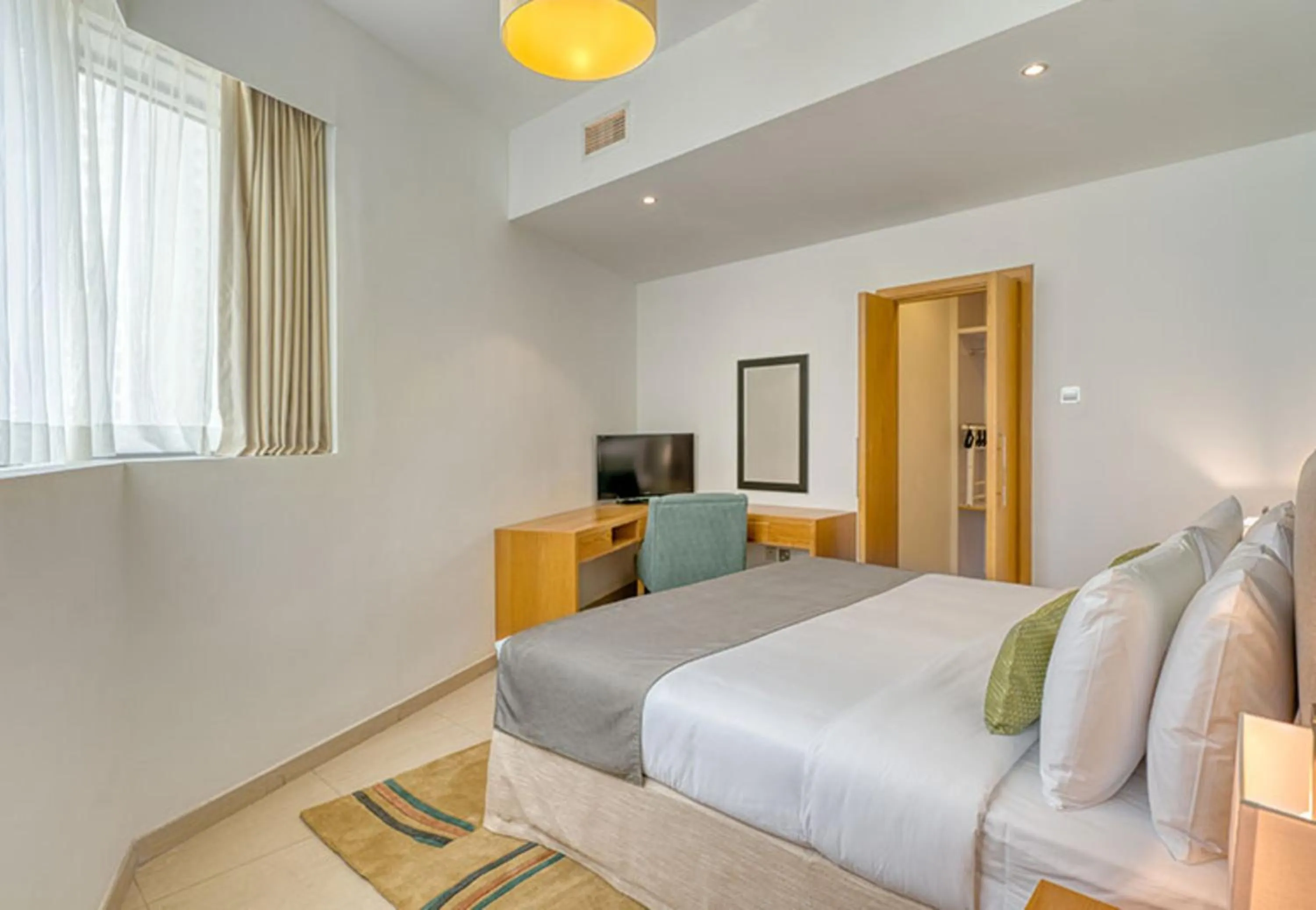 Bedroom, Bed in Grand Heights Dubai Hotel Apartments