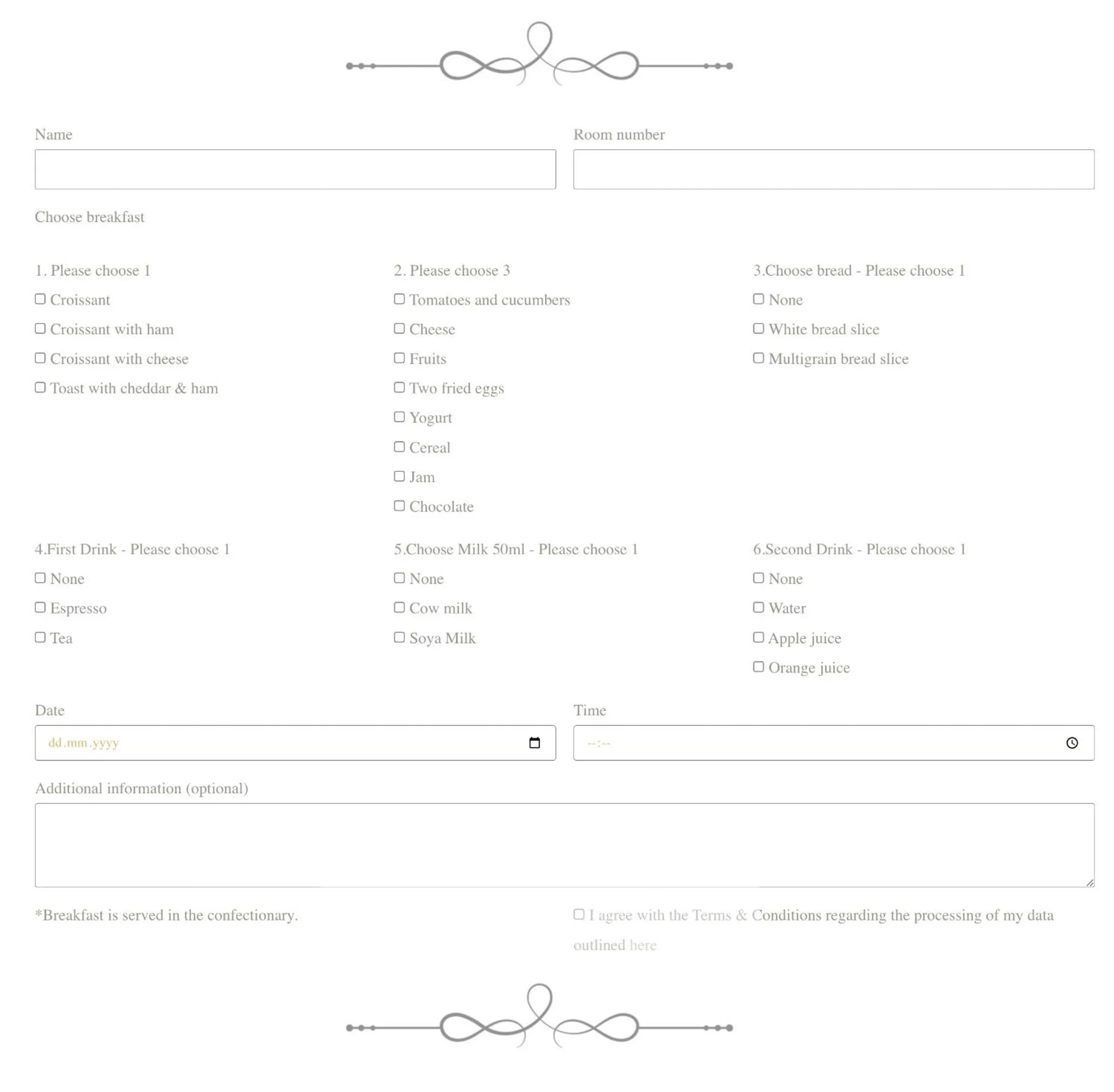 Breakfast in The Moon Boutique Hotel