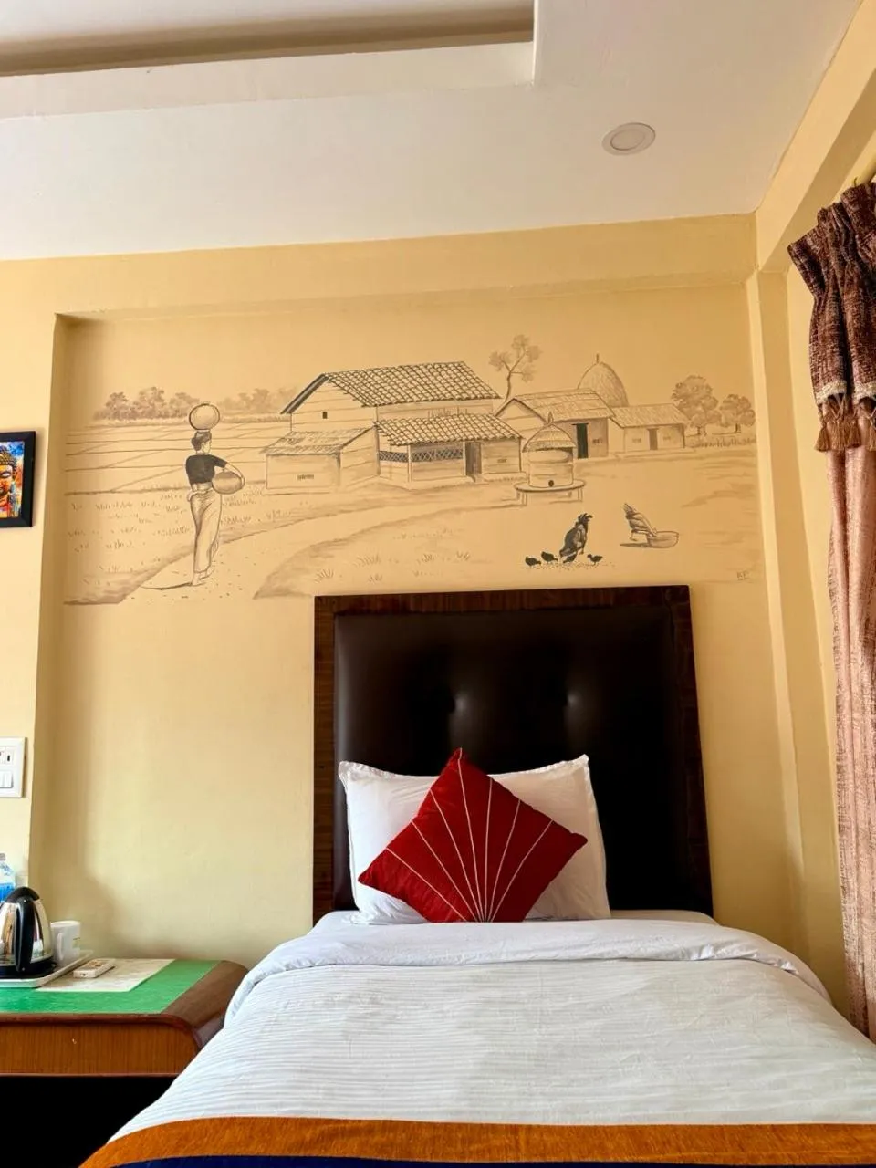 Bedroom, Bed in Travellers Jungle Camp-Sauraha