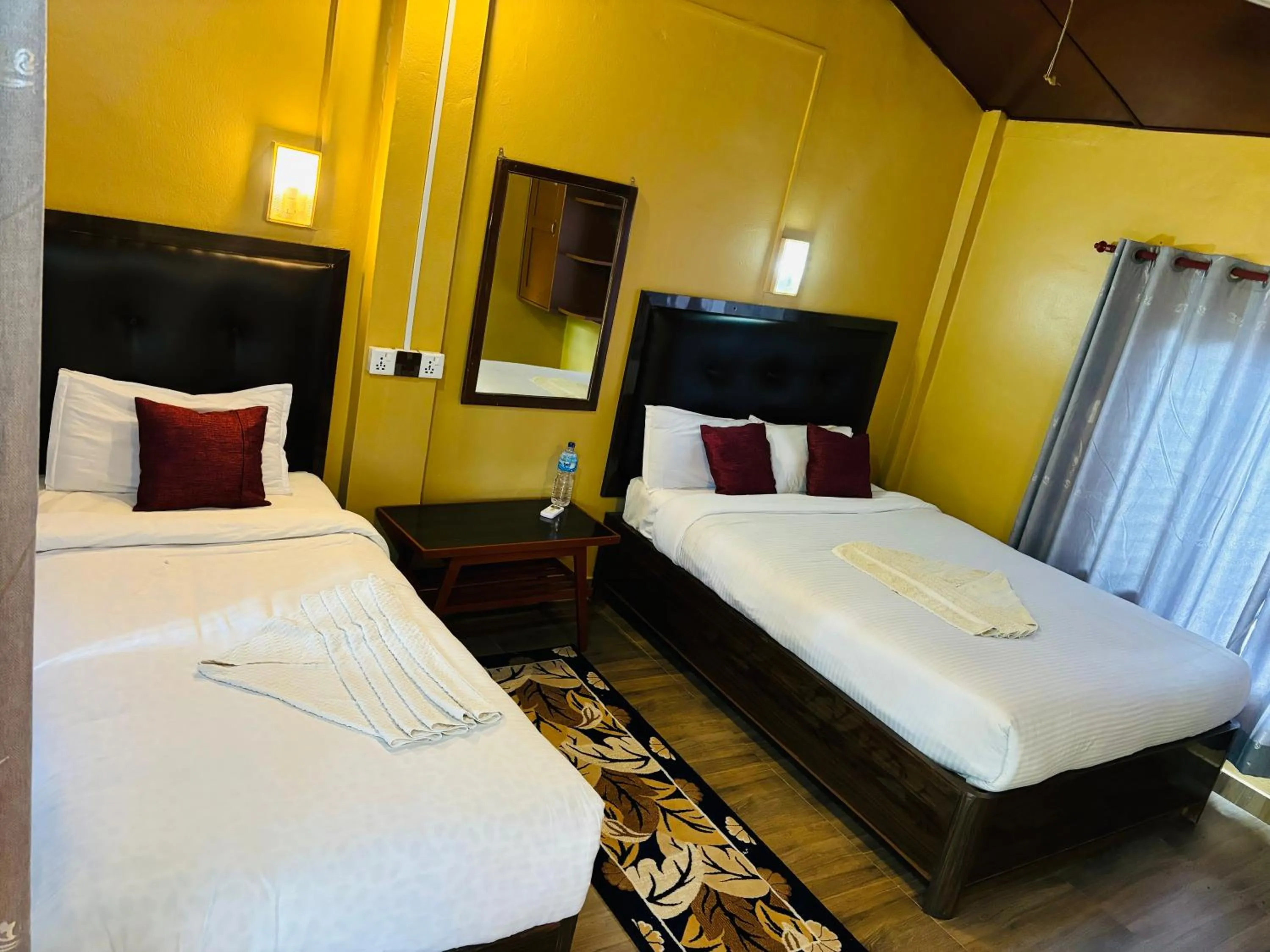 Bedroom, Bed in Travellers Jungle Camp-Sauraha