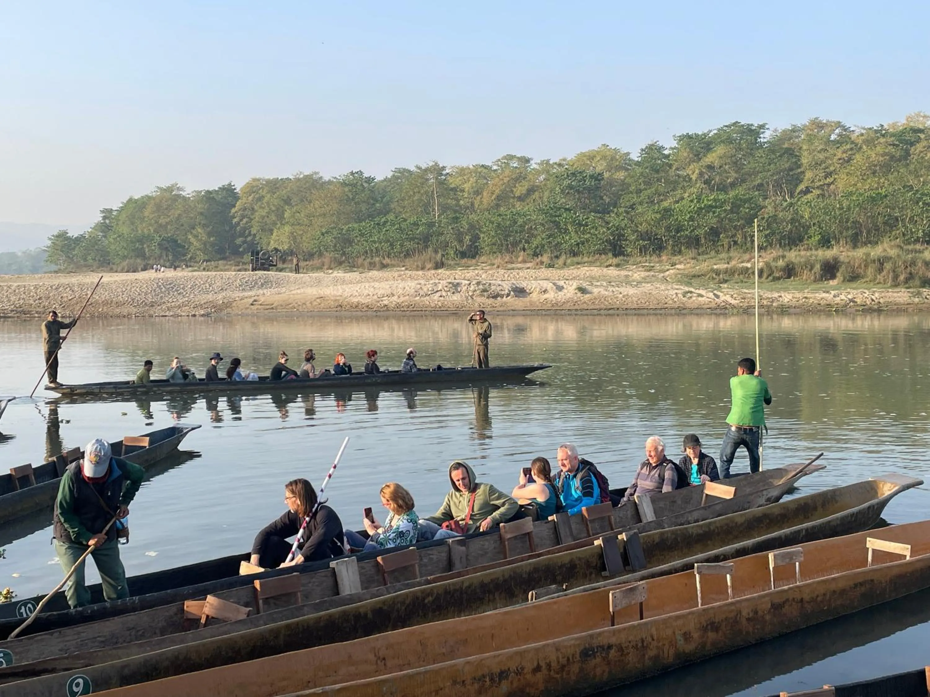 Canoeing in Travellers Jungle Camp-Sauraha