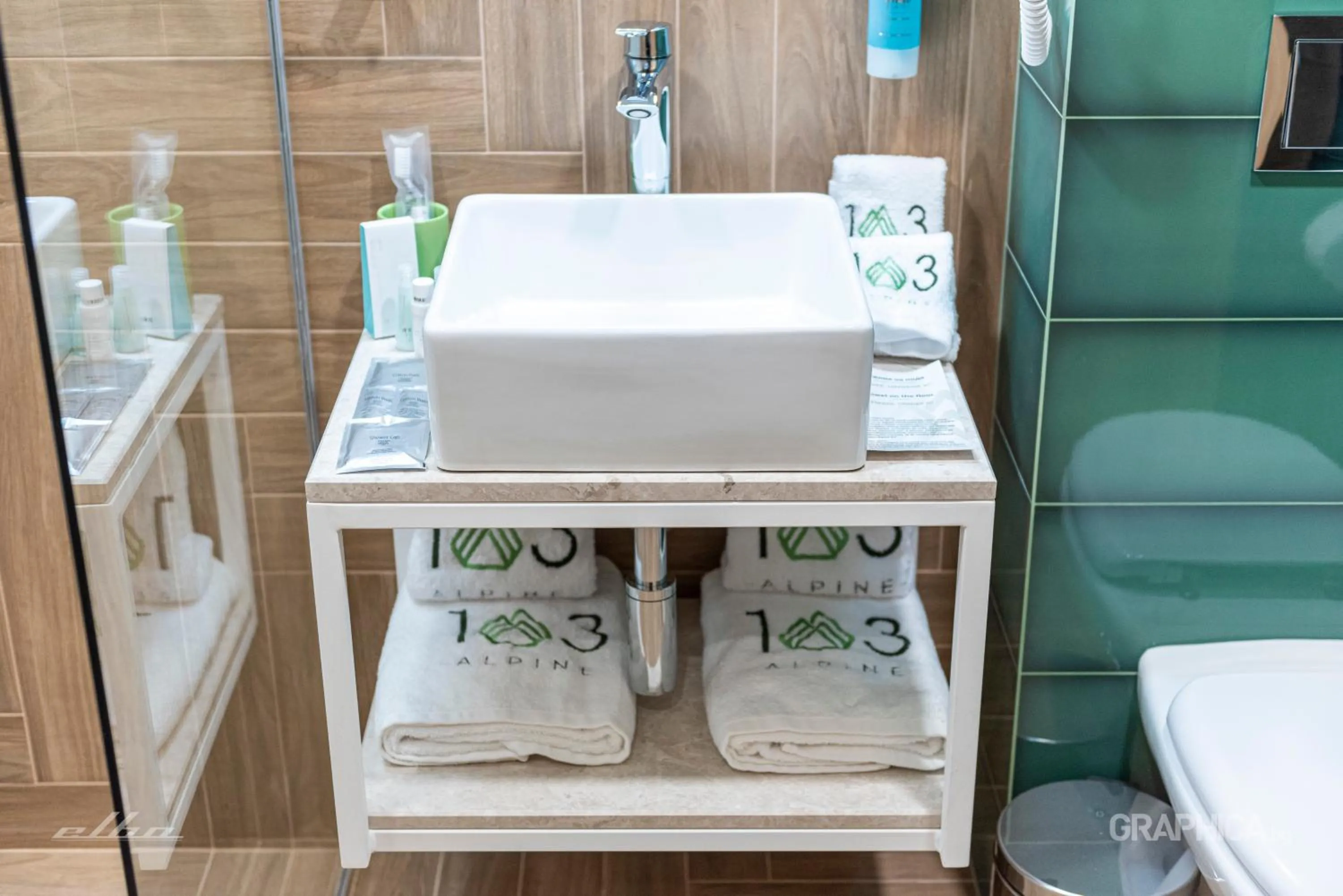 Bathroom in 103 Alpine Hotel