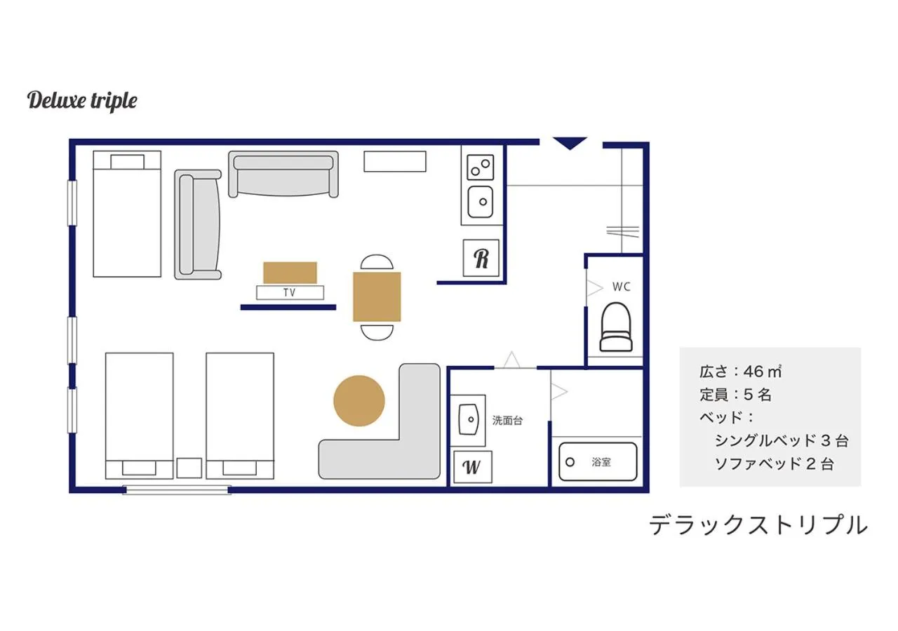 Floor plan in Hotel California Miyakojima Resort