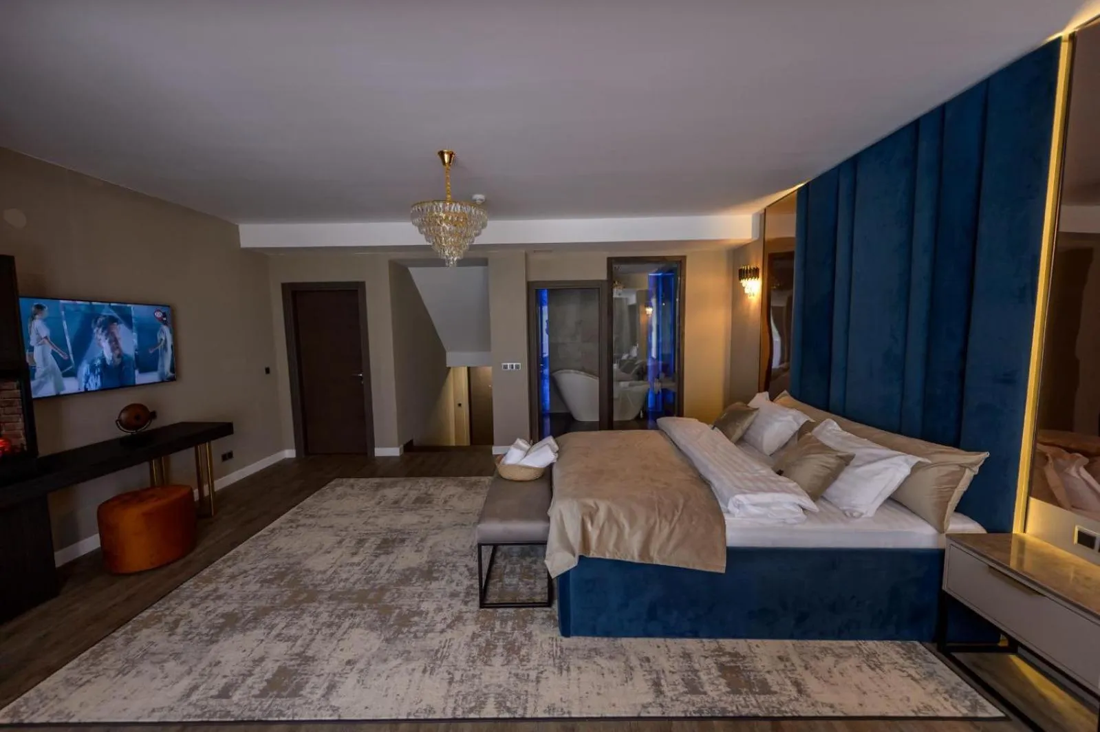 Bed in Elexus Apartments Poiana Brasov