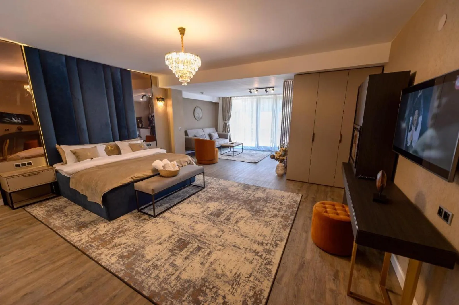 Bed in Elexus Apartments Poiana Brasov