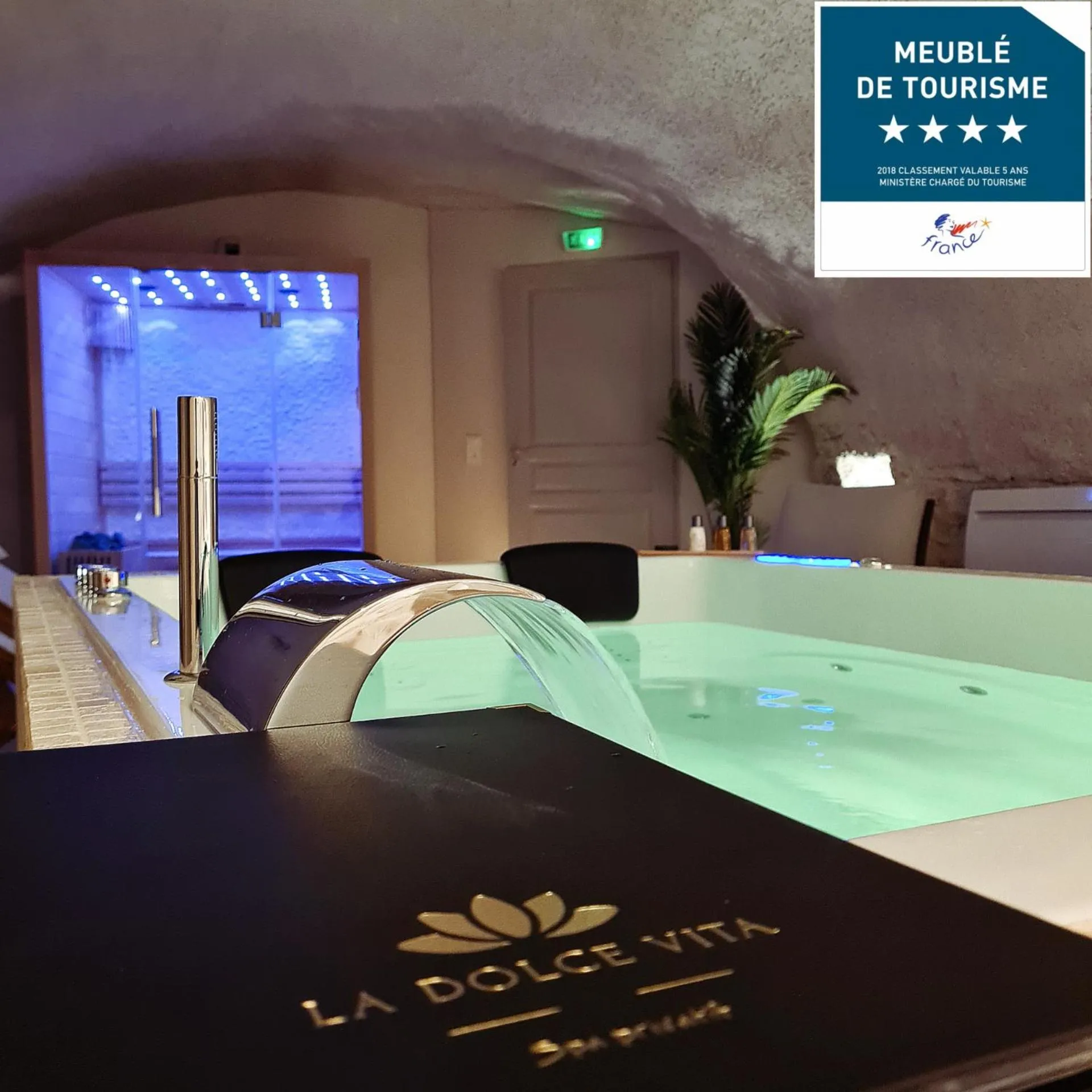 Sauna in La Dolce Vita Spa privatif