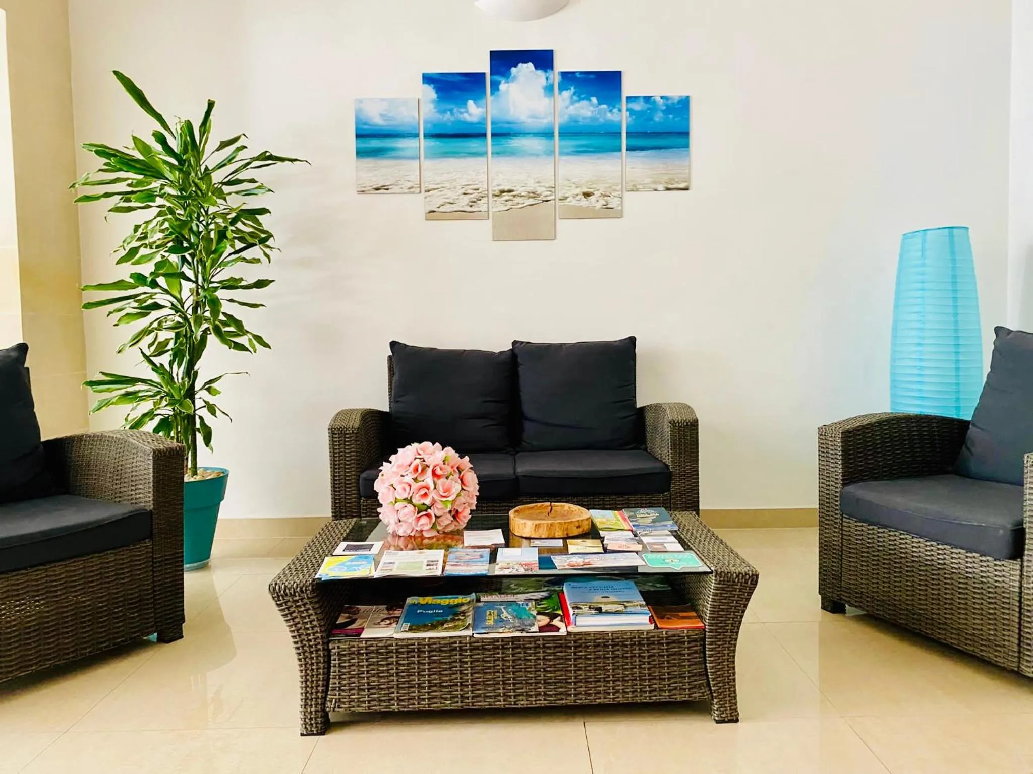 Communal lounge/ TV room in B&B Pietramare