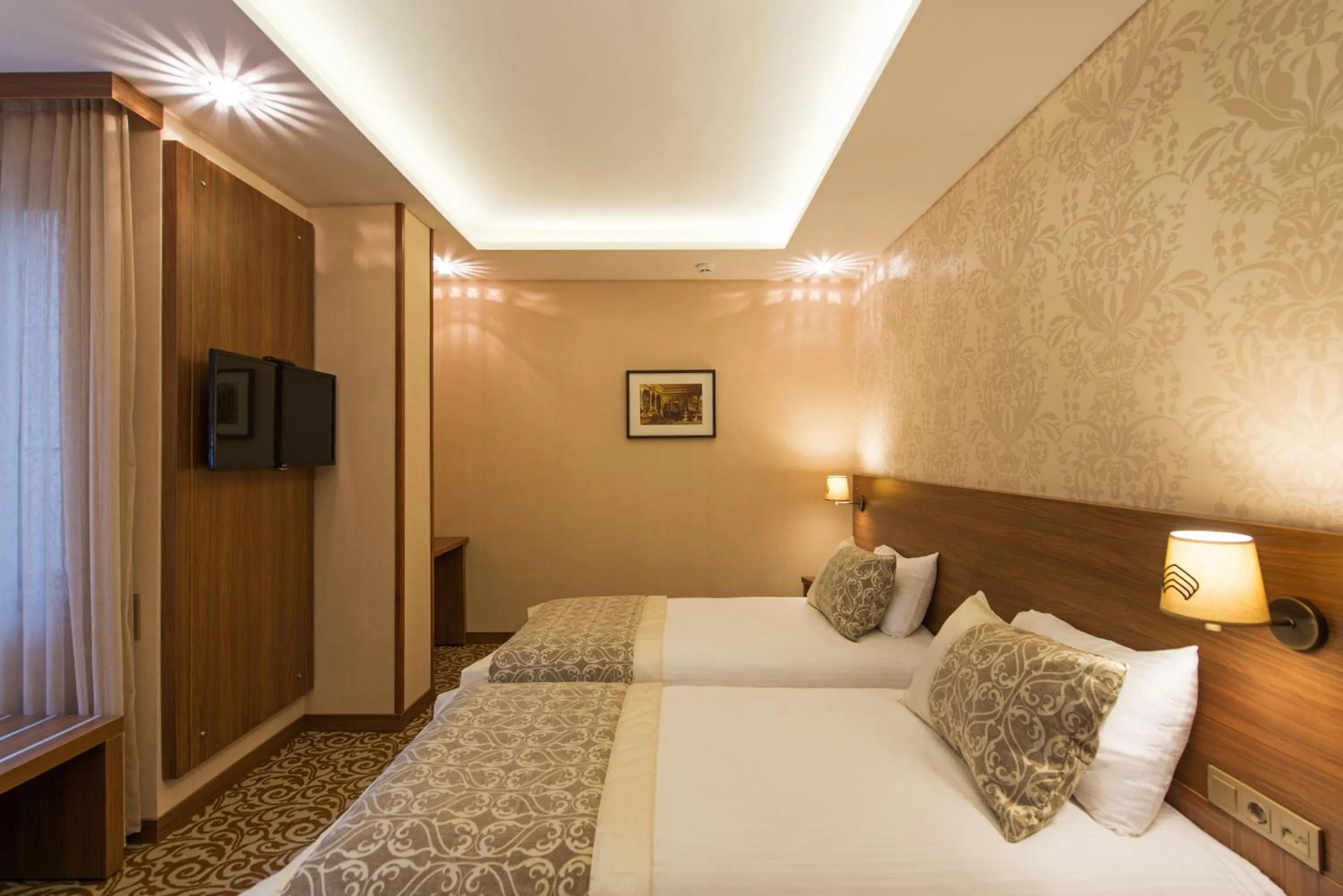 Decorative detail, Bed in Cesmeli Konak Hotel Silivri