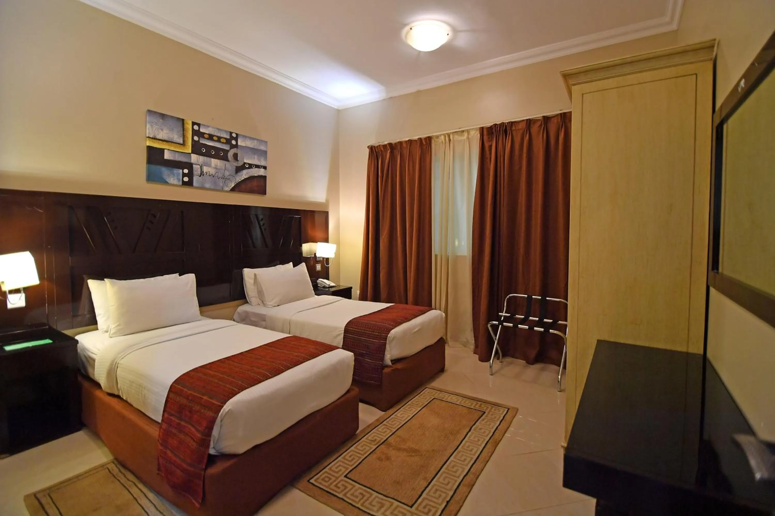 Bed in Emirates Stars Hotel Apartments Sharjah