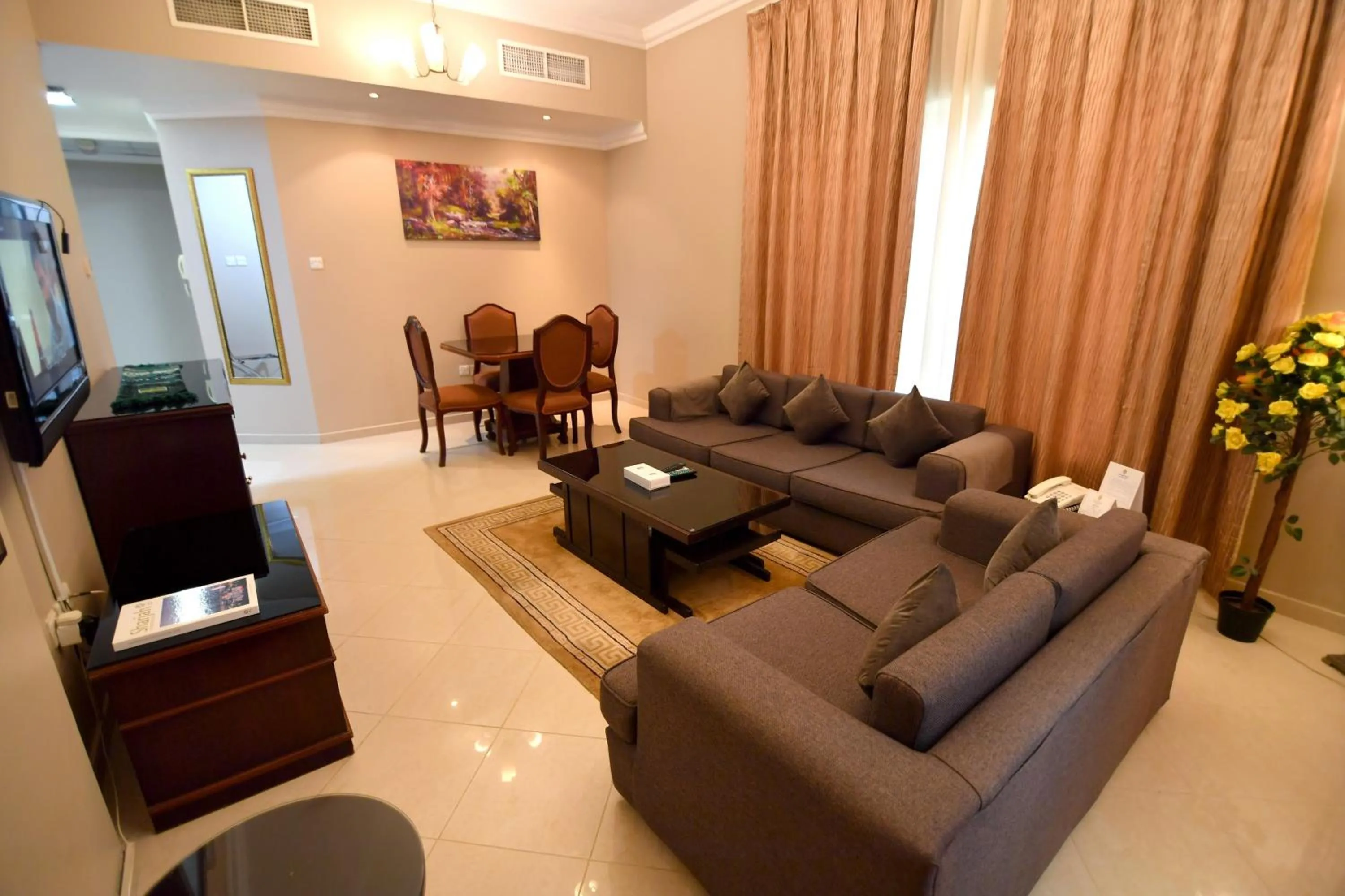 Living room in Emirates Stars Hotel Apartments Sharjah