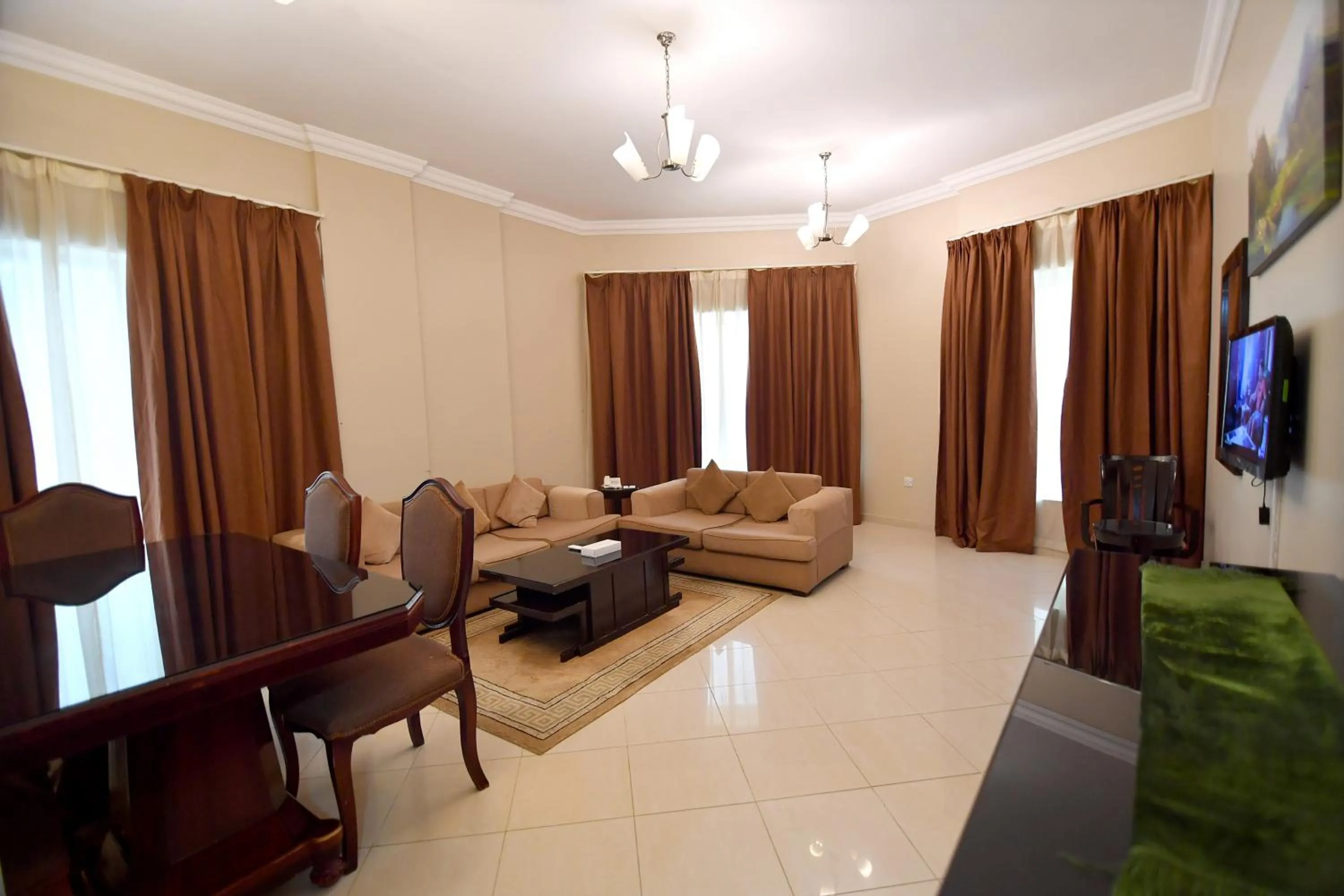 Living room in Emirates Stars Hotel Apartments Sharjah