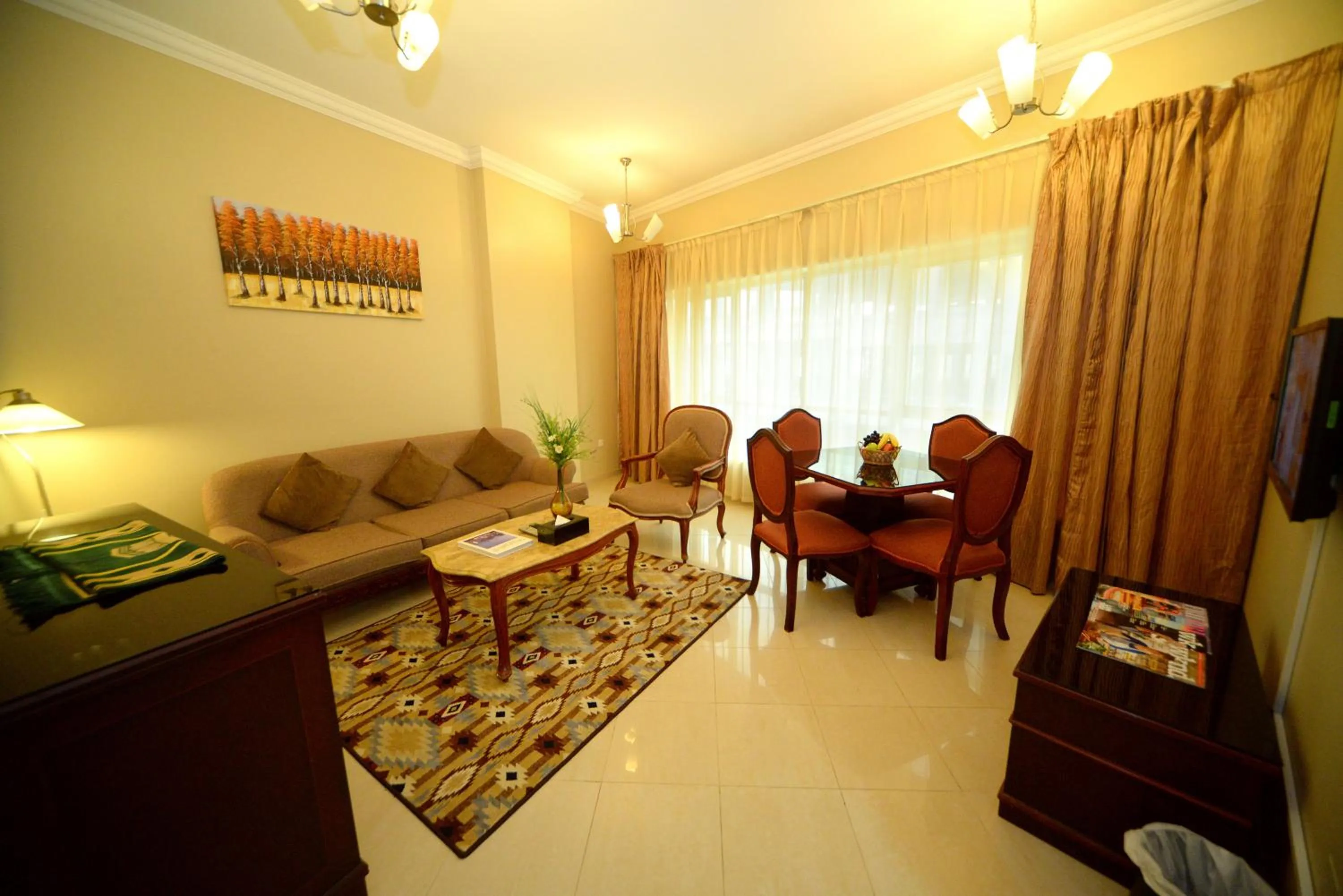 Living room in Emirates Stars Hotel Apartments Sharjah