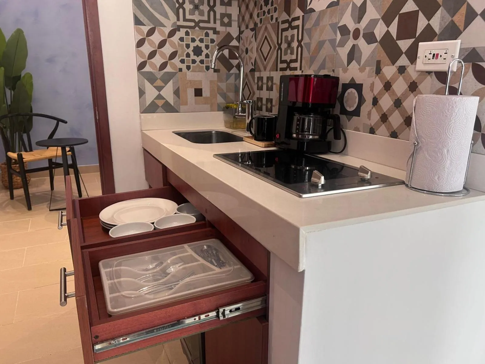 Kitchen or kitchenette in Ganem Suites Cartagena