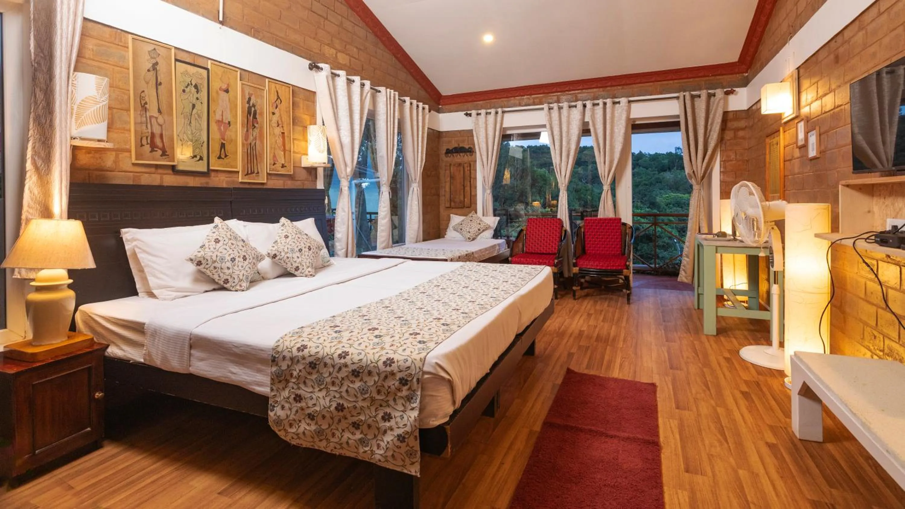 Bed in De Rock Jungle Living Resort