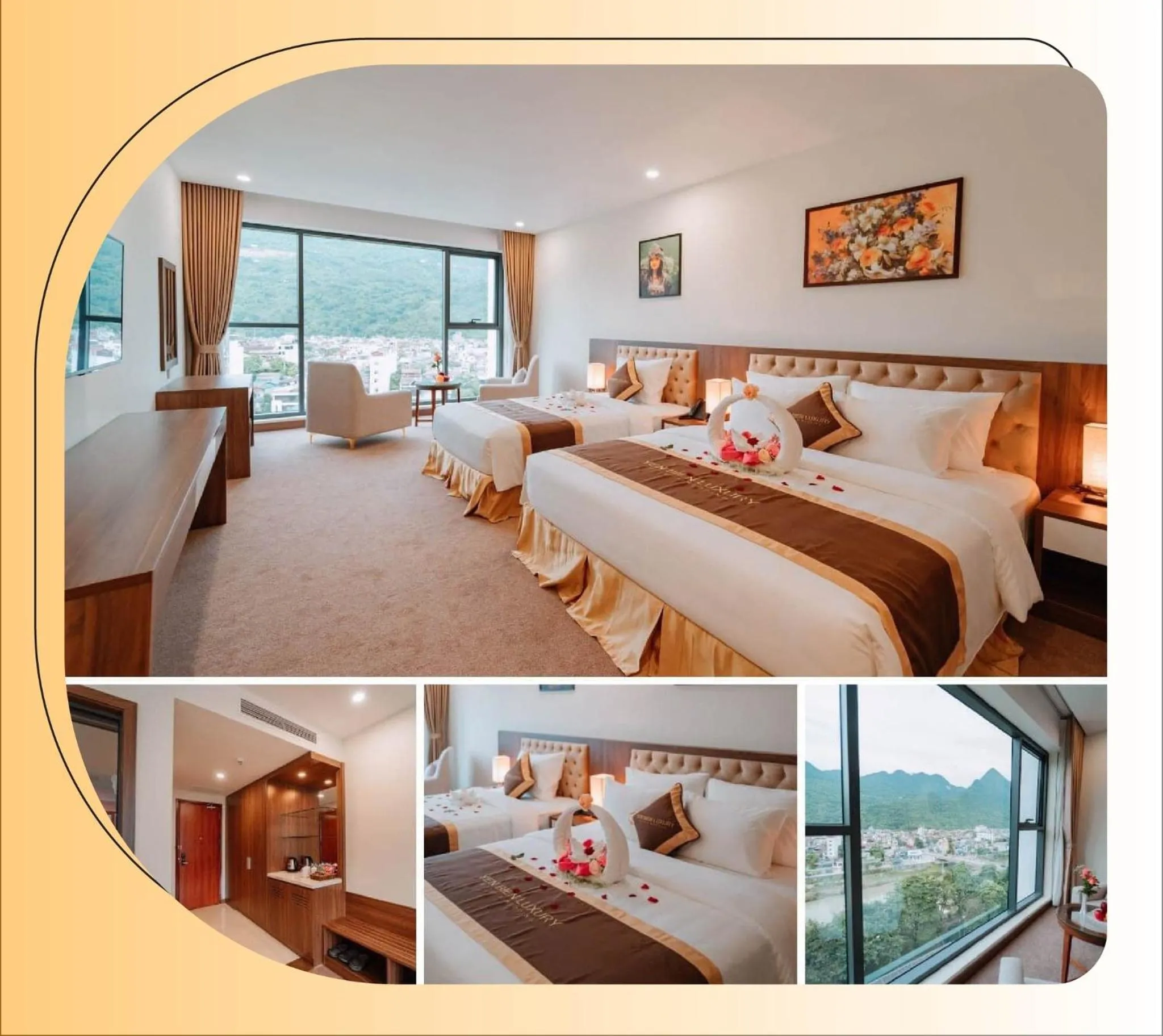 Bed in YEN BIEN LUXURY HOTEL