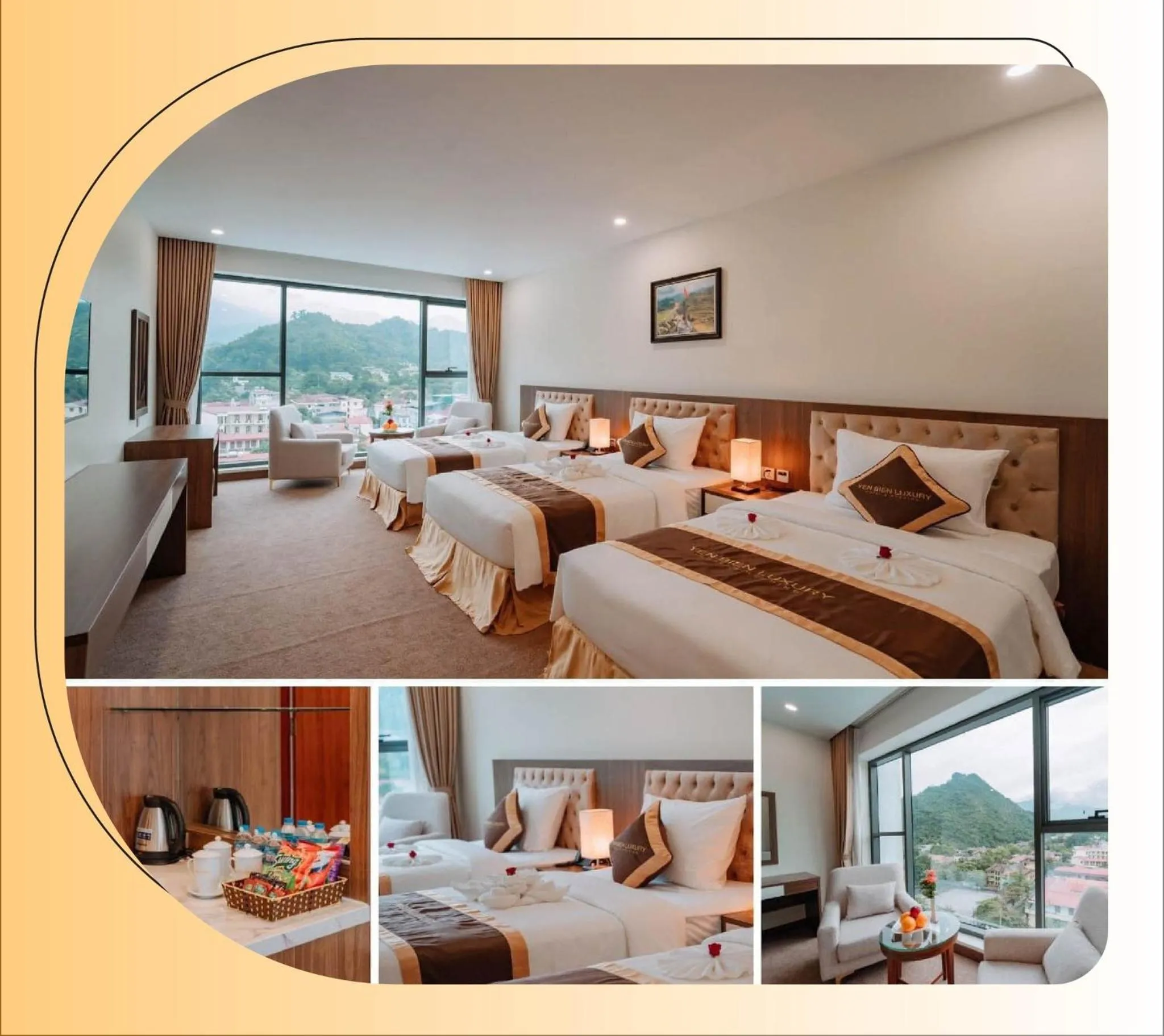 Bed in YEN BIEN LUXURY HOTEL