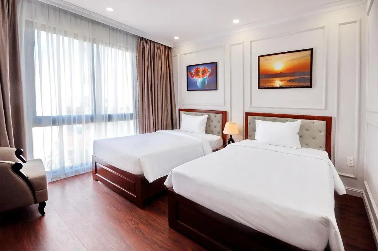 Bed in Sunflower Hotel Phú Yên Bed in Sunflower Hotel Phú Yên