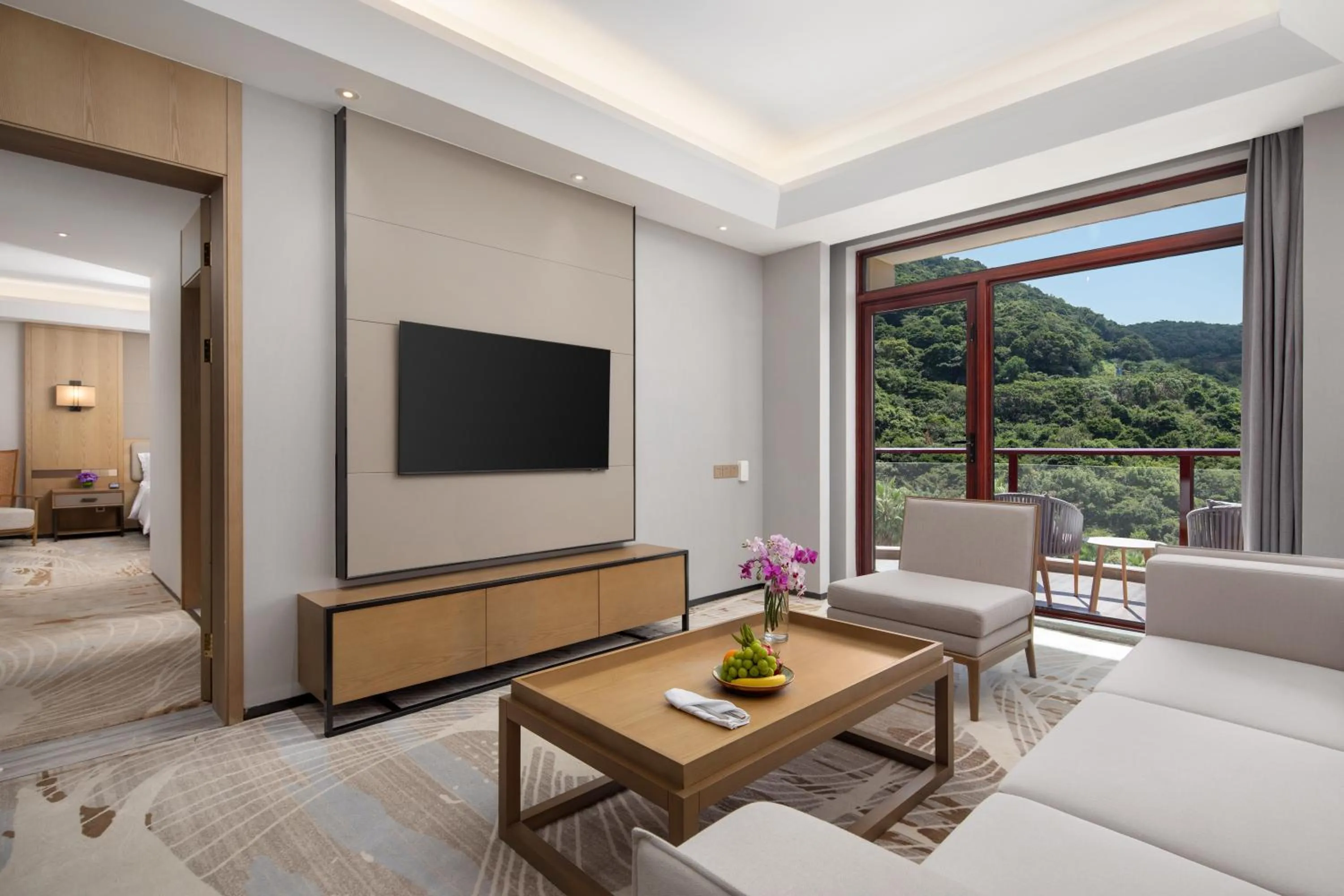Natural landscape, Bed in Crowne Plaza Zhoushan Seaview by IHG