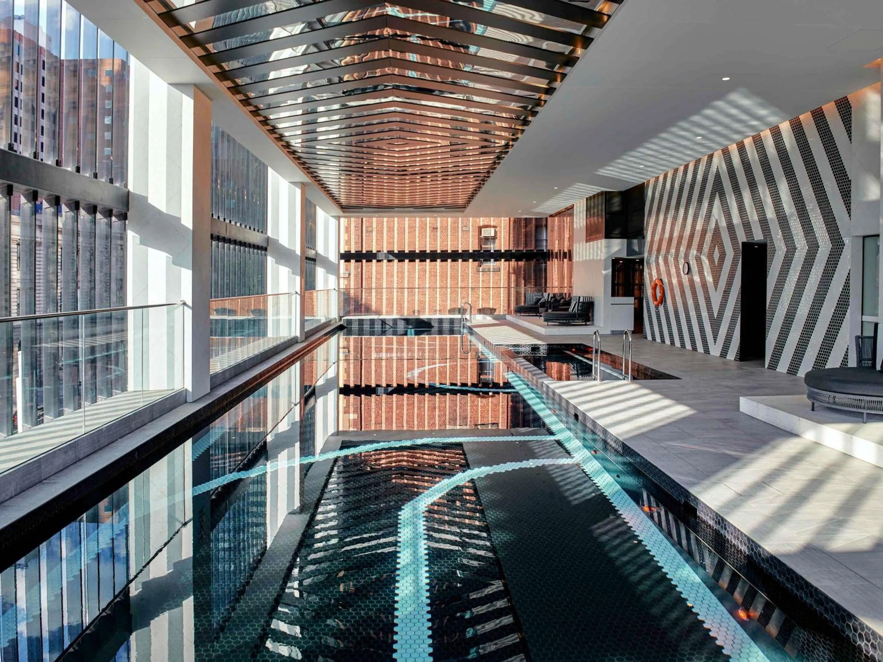 Pool view in Movenpick Hotel Melbourne On Spencer