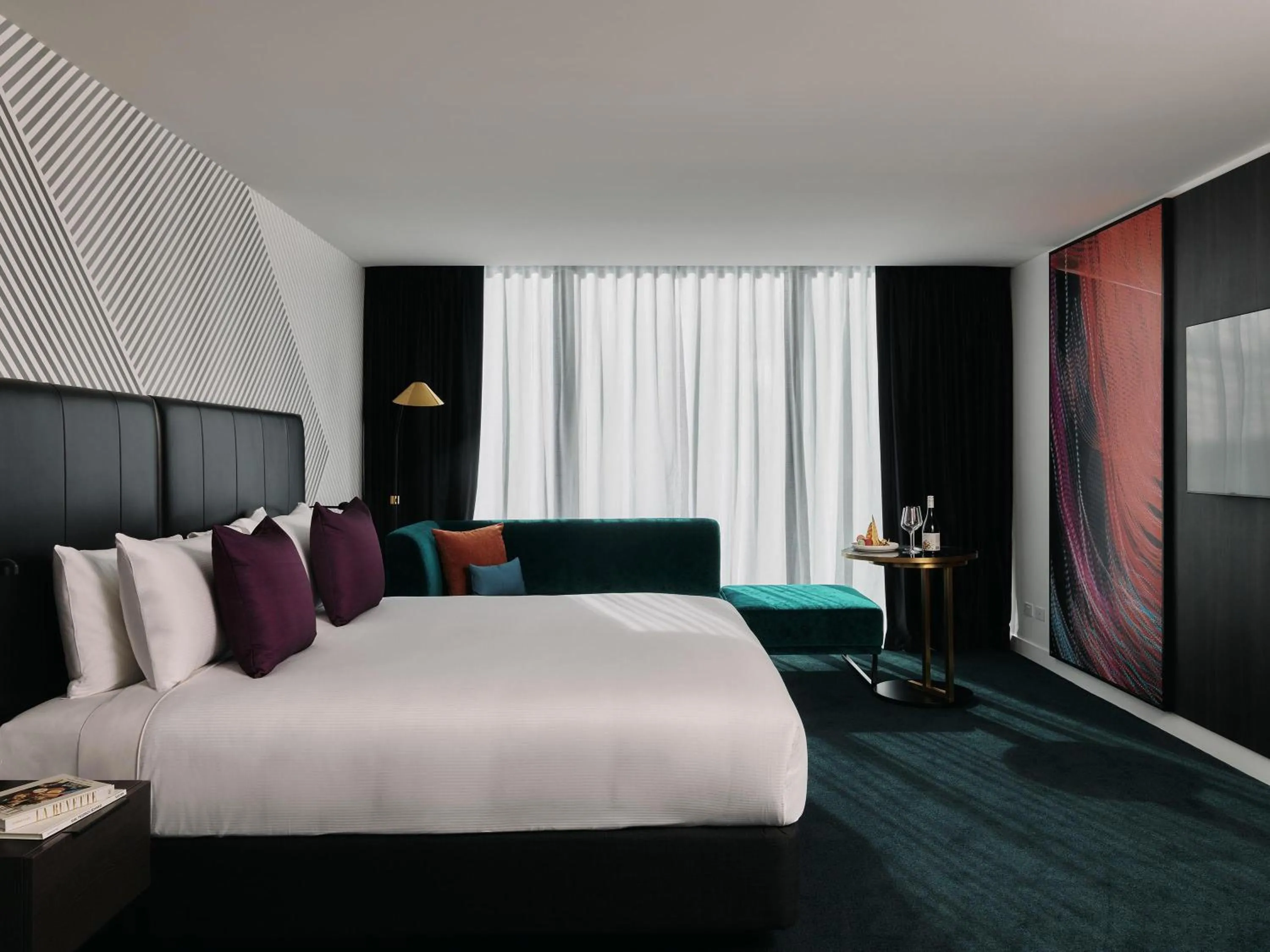 Bedroom, Bed in Movenpick Hotel Melbourne On Spencer