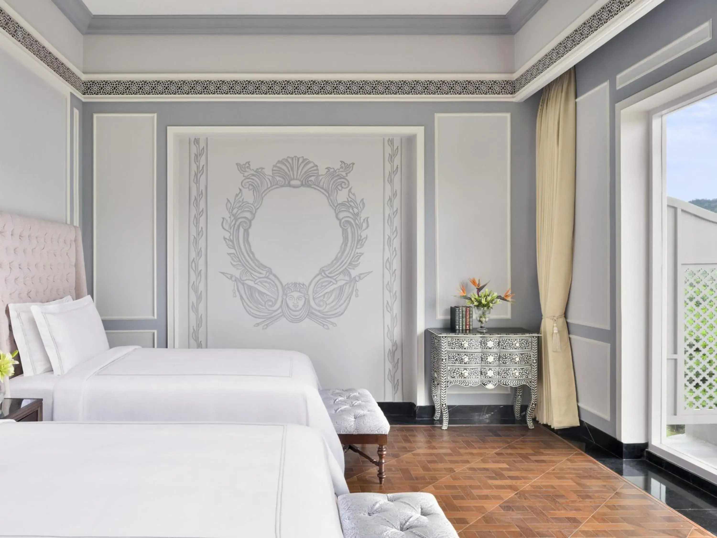 Bedroom, Bed in Raffles Udaipur Bedroom, Bed in Raffles Udaipur