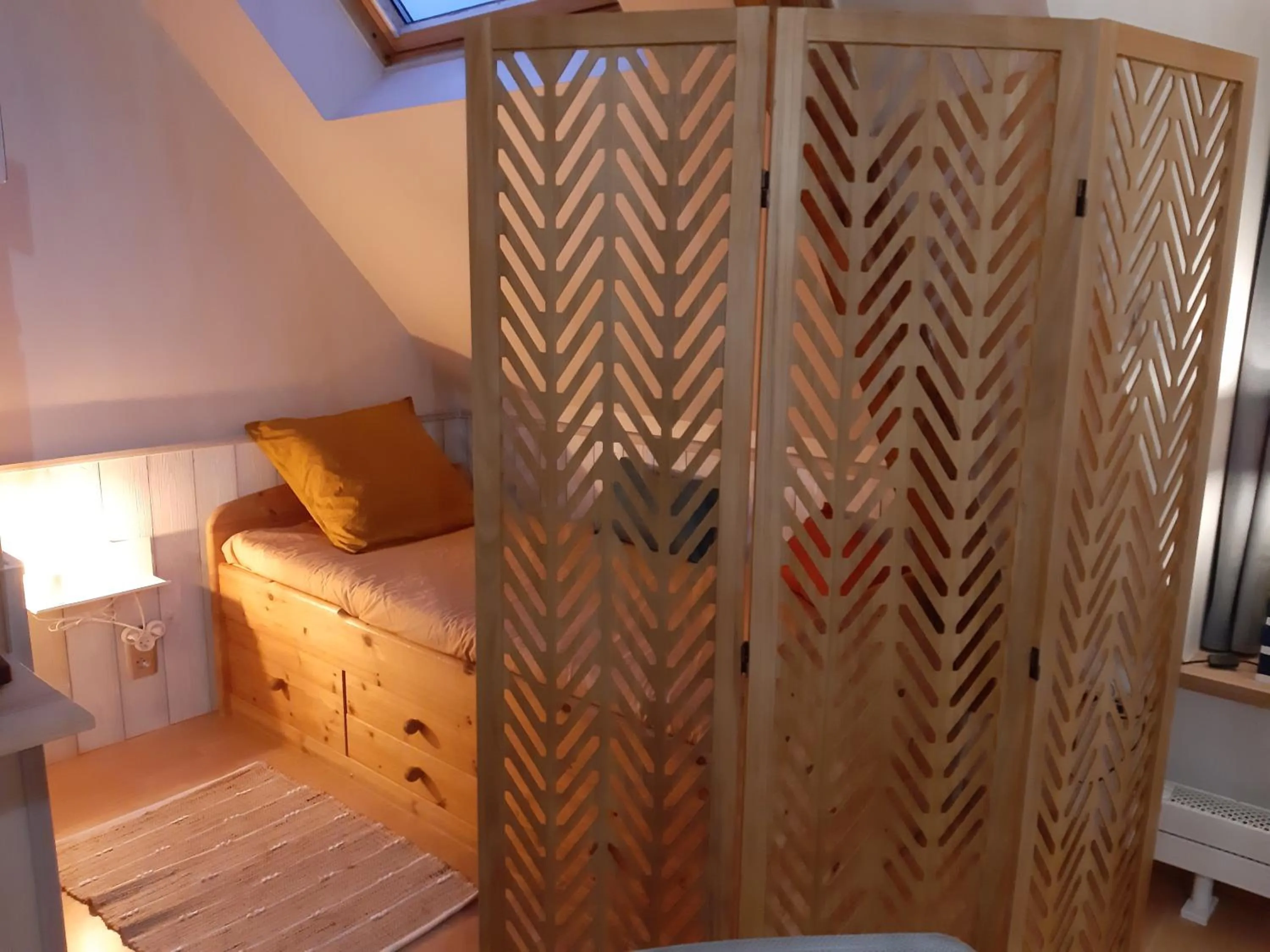 Bed in La Longère d'Arzoù, chambres d'hôtes